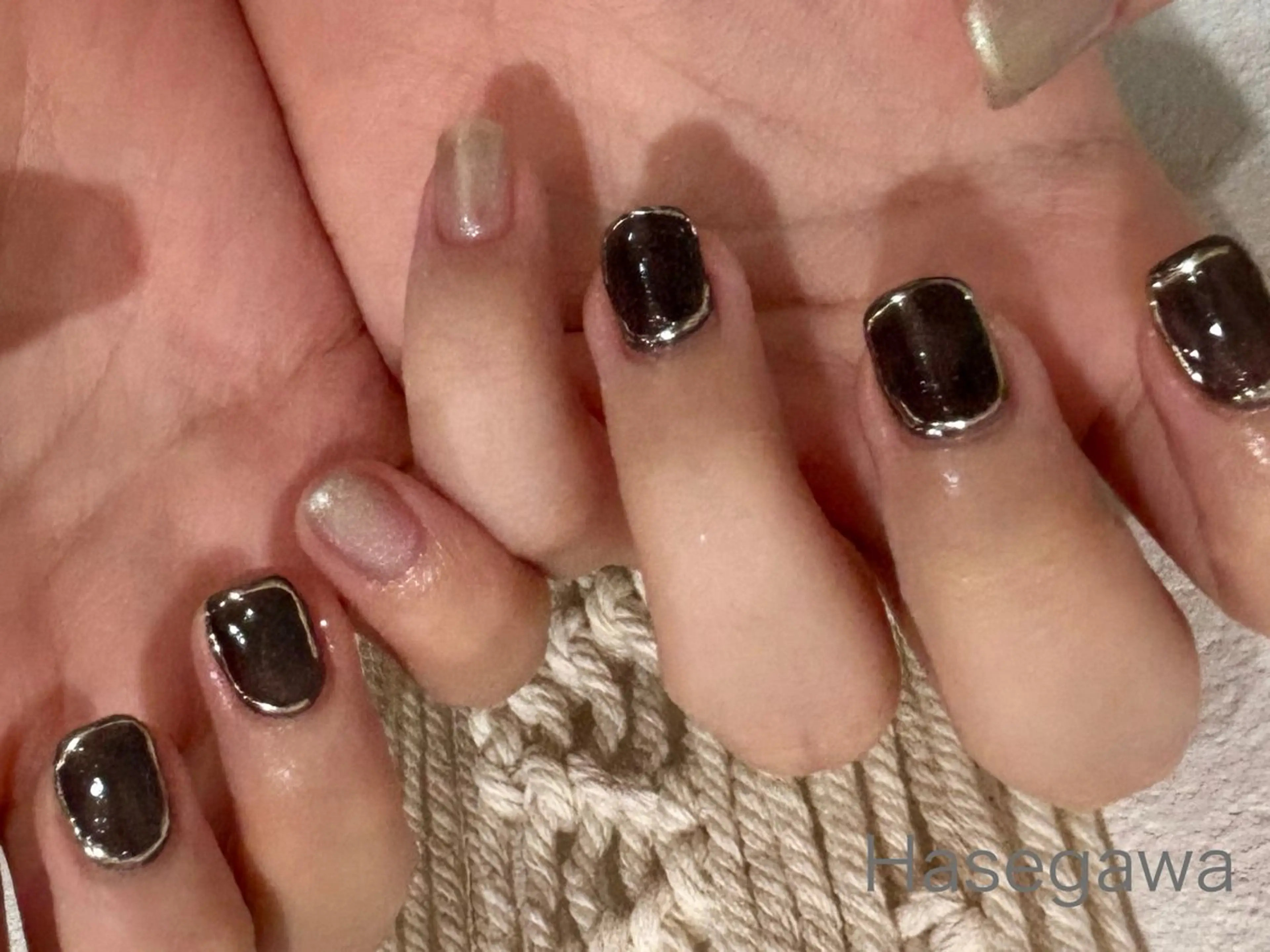 ネイル アートネイル マグネットネイル ミラーネイル ハンドネイル DROP所属・DROP 長谷川のネイルデザイン