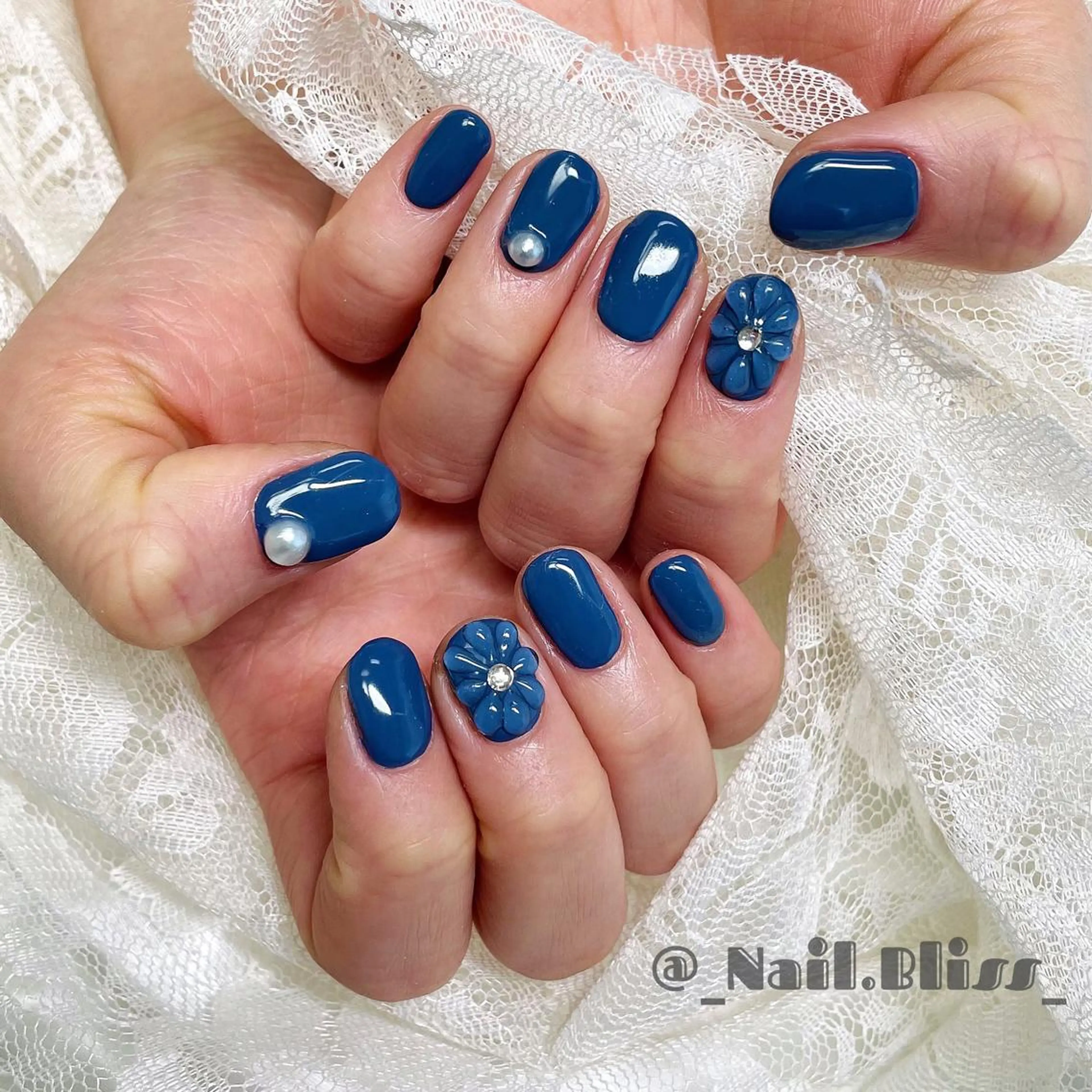 ネイル フラワーネイル ぷっくりネイル ハンドネイル NAIL BLISSのネイルデザイン