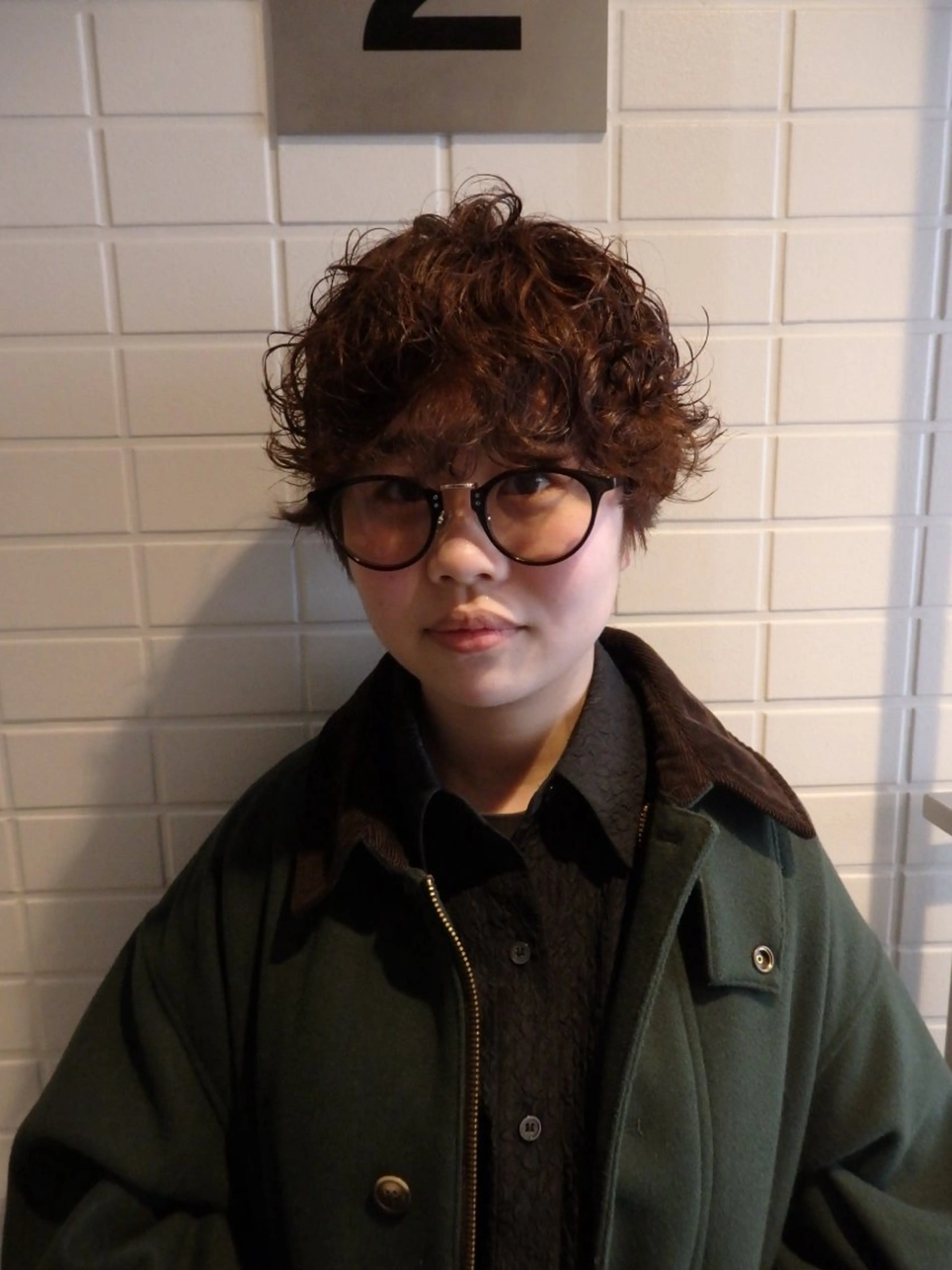 ショート パーマ 彩葉/ブリーチ/ カットモデル栄・伏見のヘアスタイル