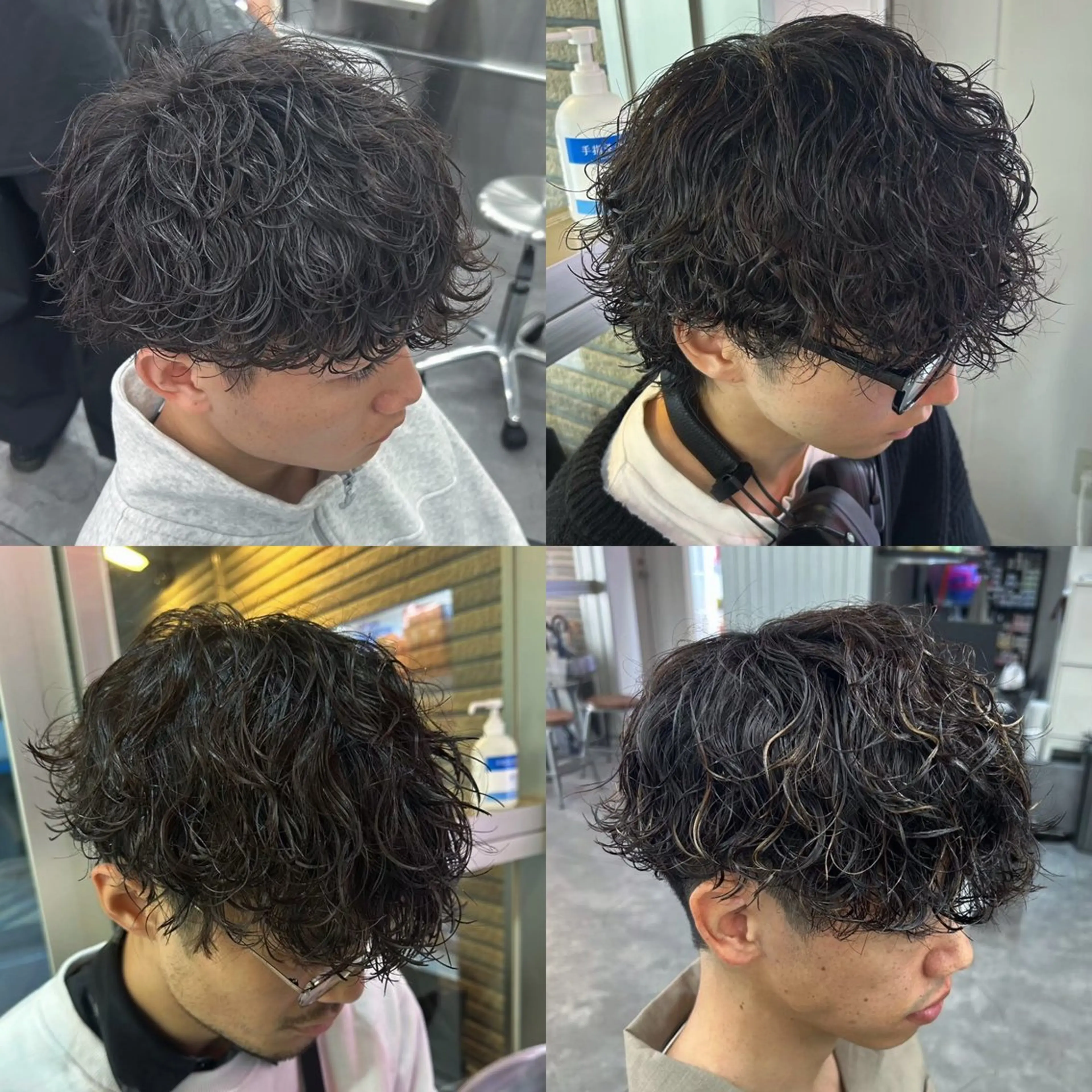 ミディアム カラー パーマ メンズ カット ヘアカラー トリートメント ヘアセット メンズパーマ特化 🔥韓国ヘア職人🔥のヘアスタイル