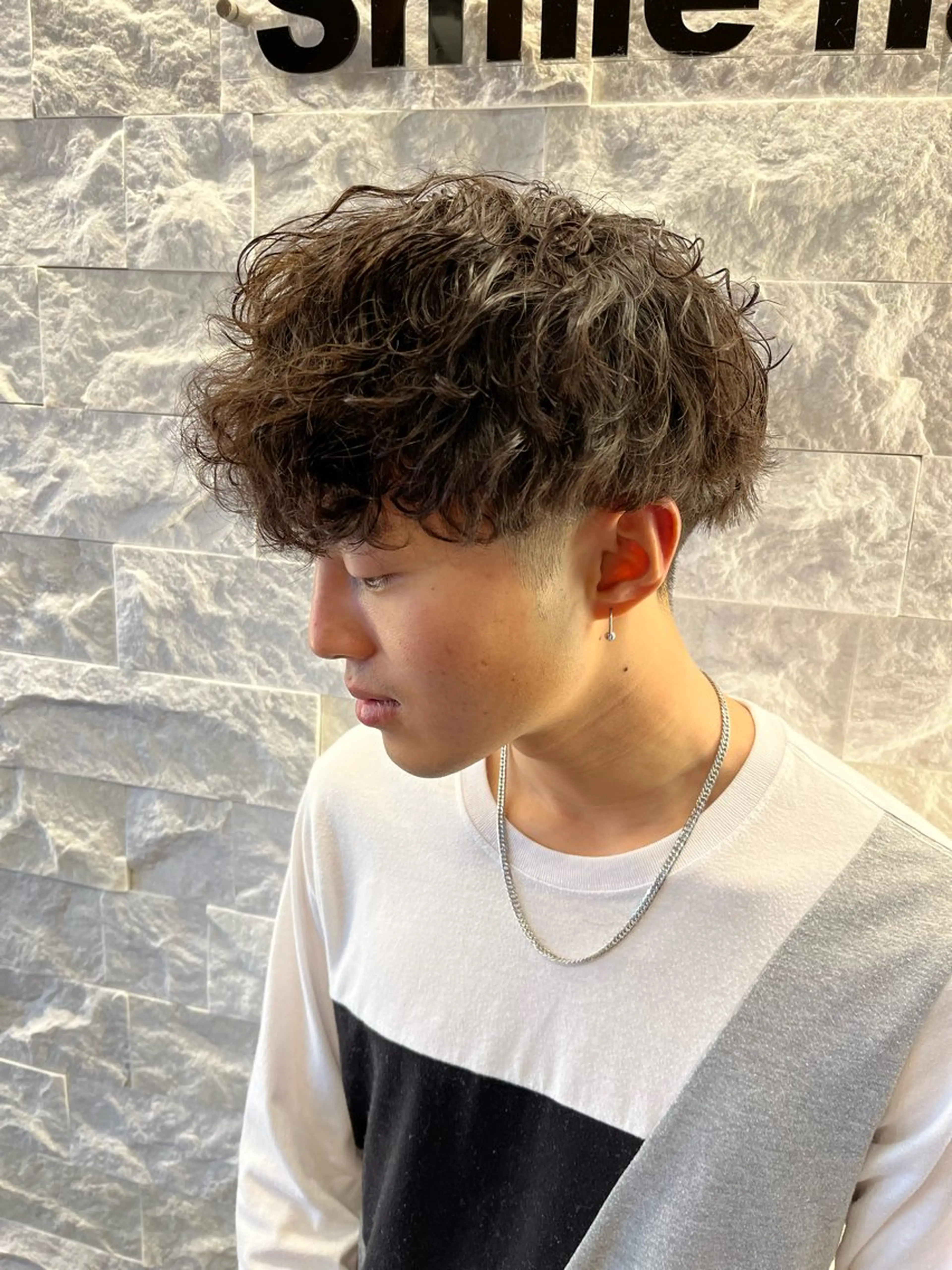 ショート パーマ 福留 叶太のヘアスタイル