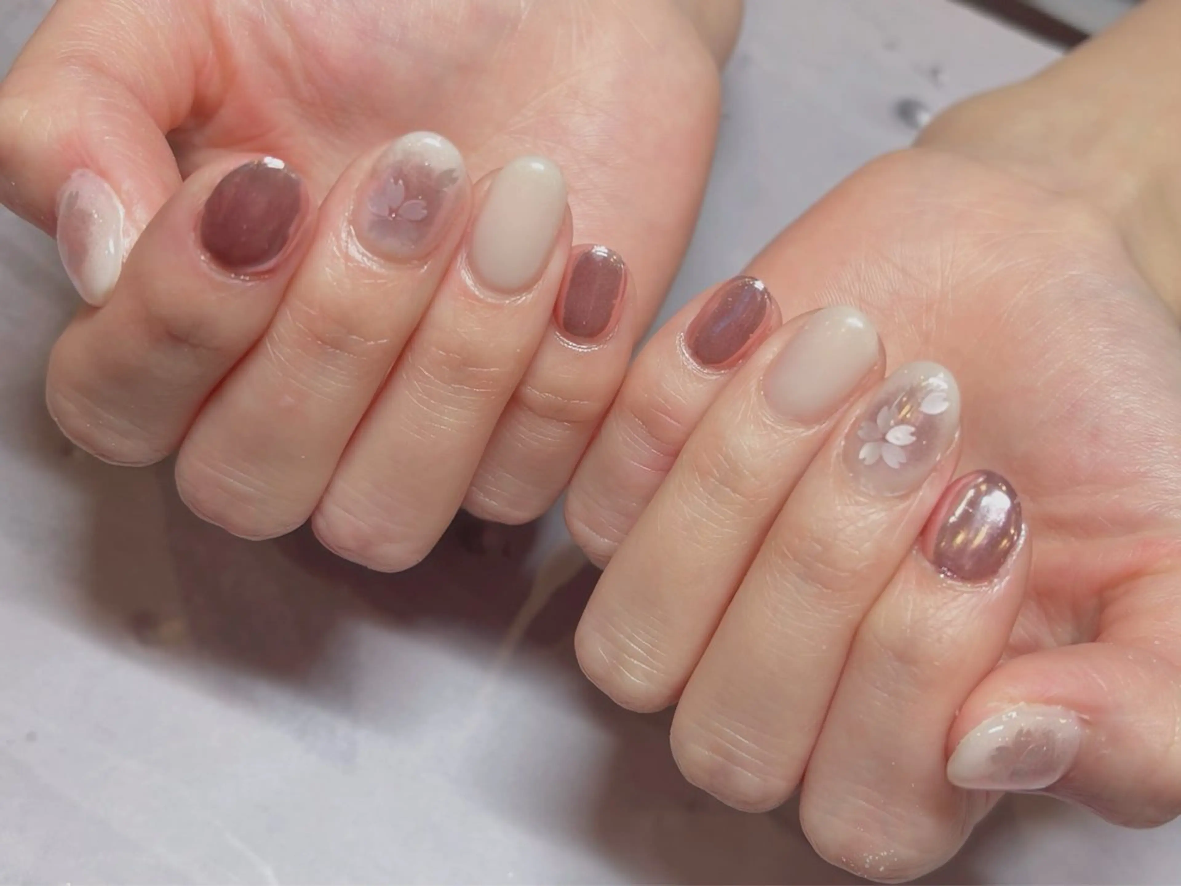 ネイル 春ネイル ハンドネイル 肥後joieange 心斎橋店のネイルデザイン