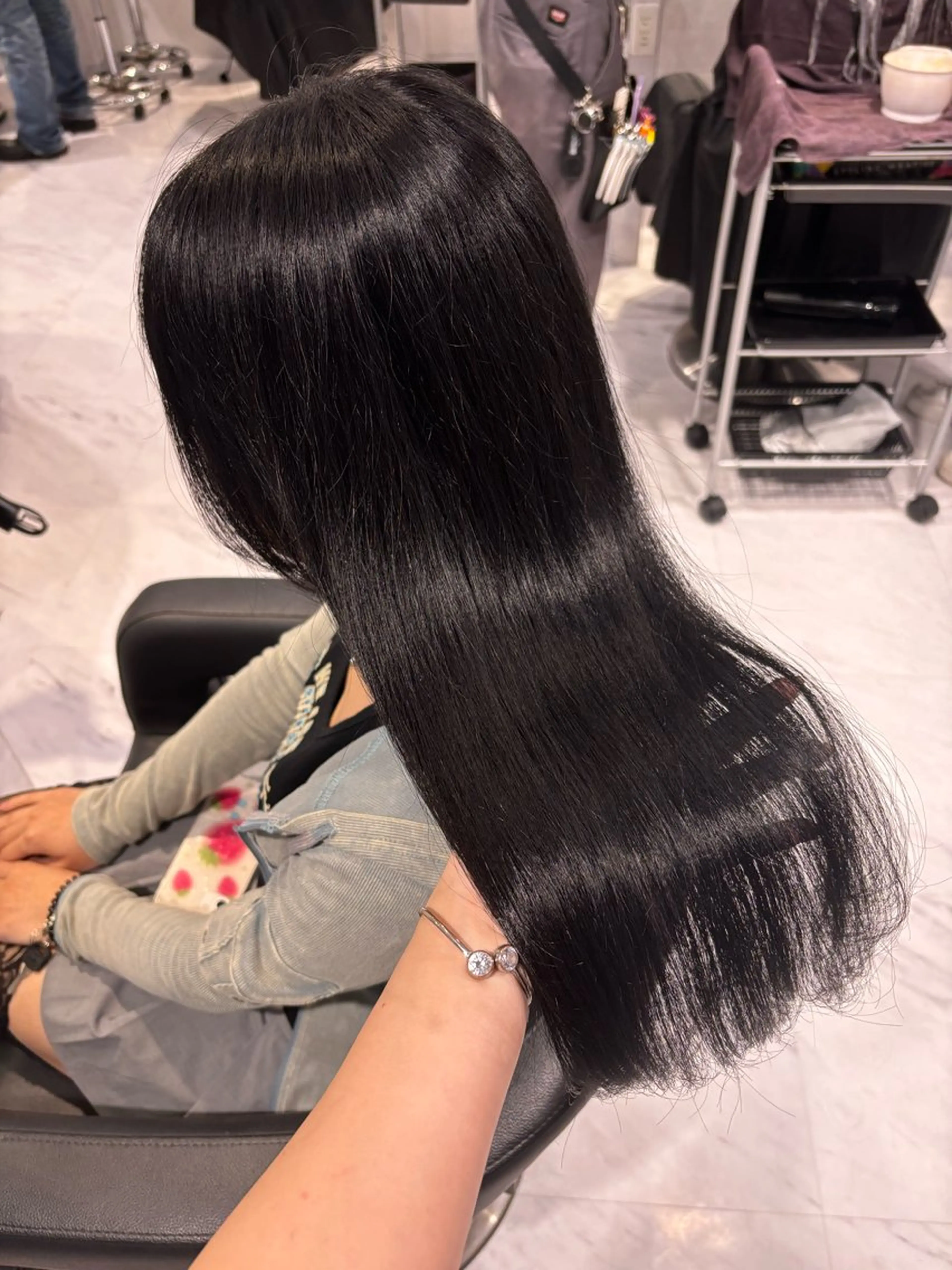 ロング カラー カット ヘアカラー トリートメント ヘッドスパ ヘアセット 表参道♡暗髪^ྀི 艶カラー♡アユミのヘアスタイル