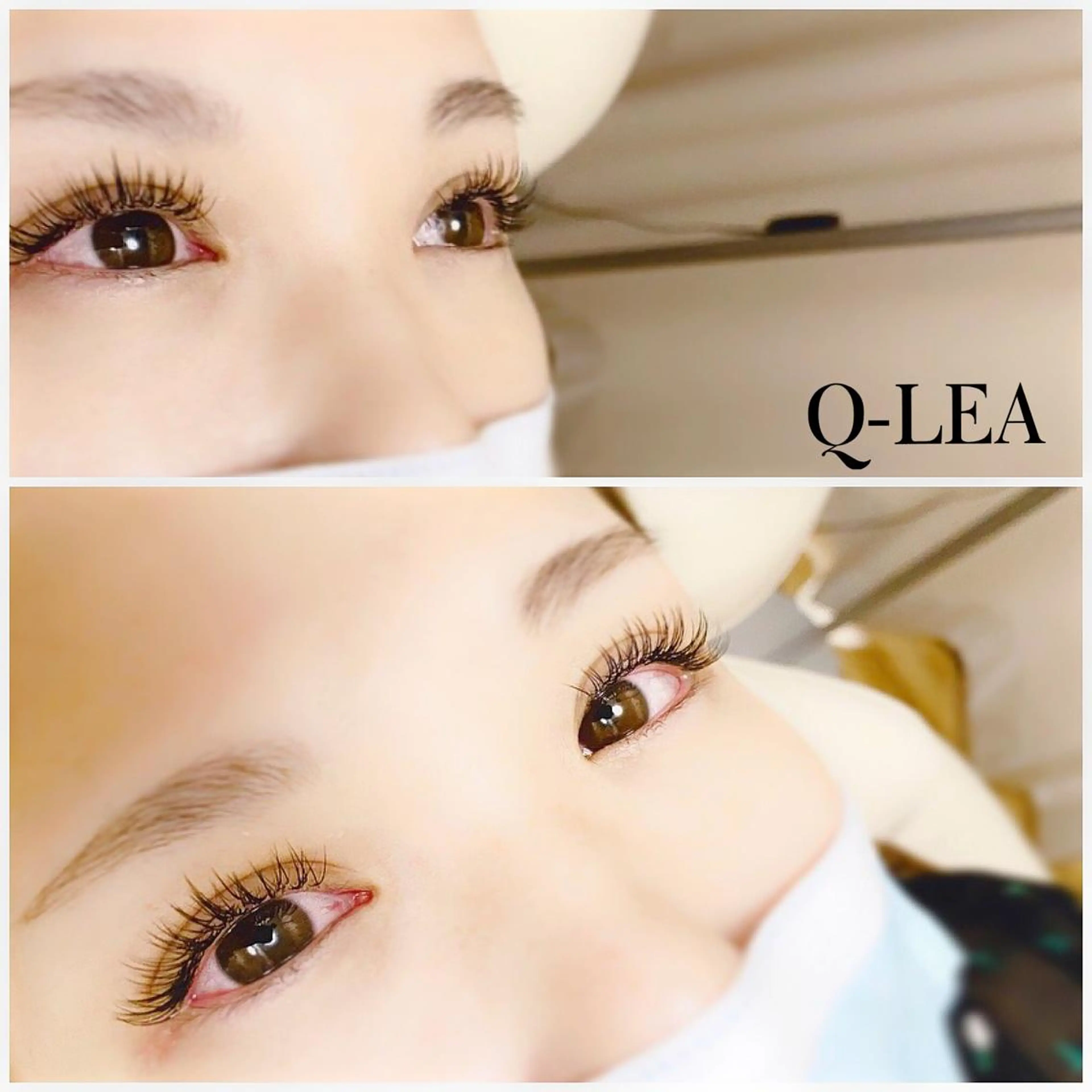 マツエク・マツパ 付け放題 Q-LEA  まつエク まつ毛パーマ 四条大宮所属・Q-LEA 四条大宮 クリアのマツエク・マツパデザイン