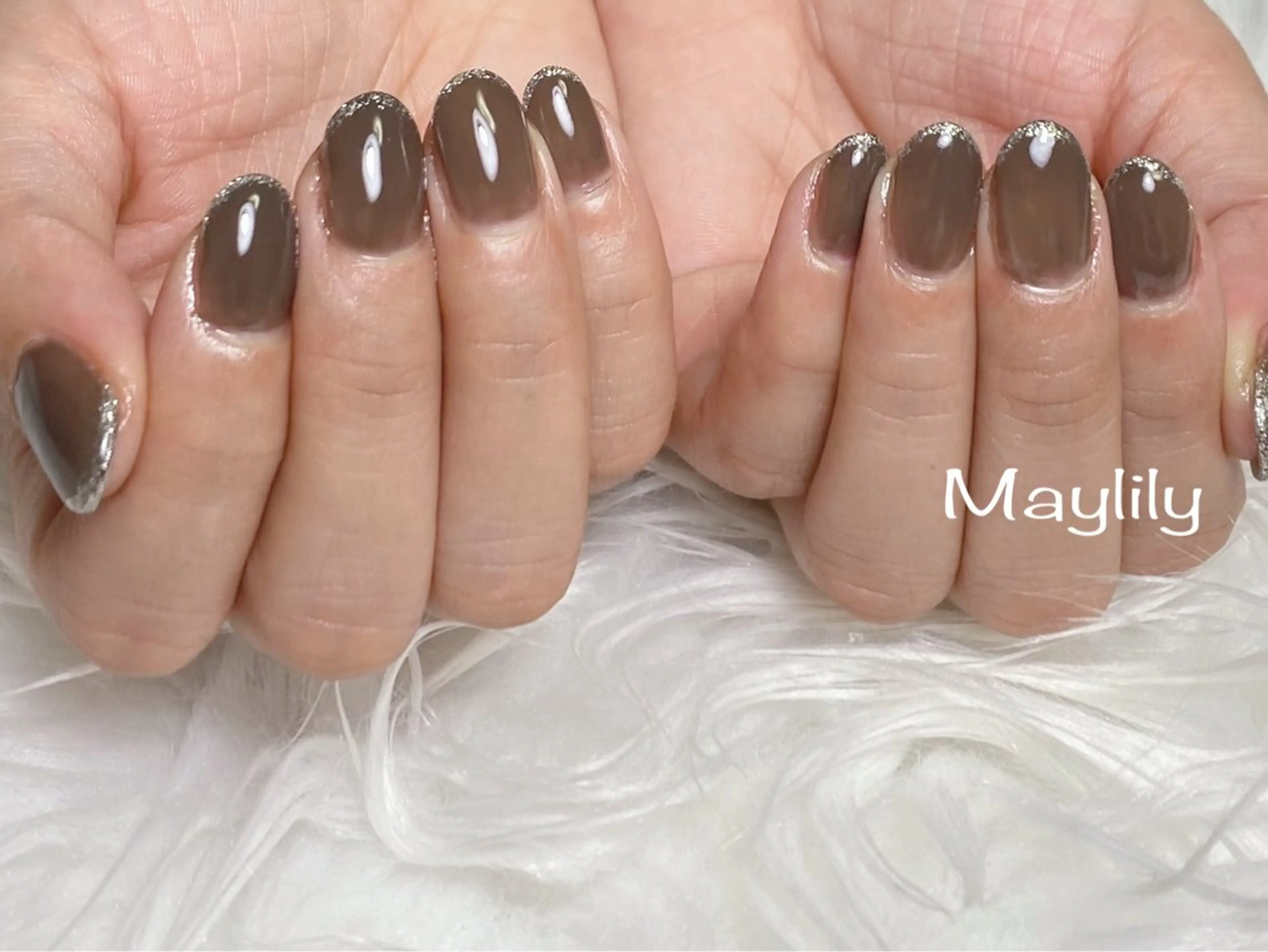 ネイル フレンチネイル 持ち込み ハンドネイル Nail care salon Maylily所属・Nail salon Maylilyのネイルデザイン