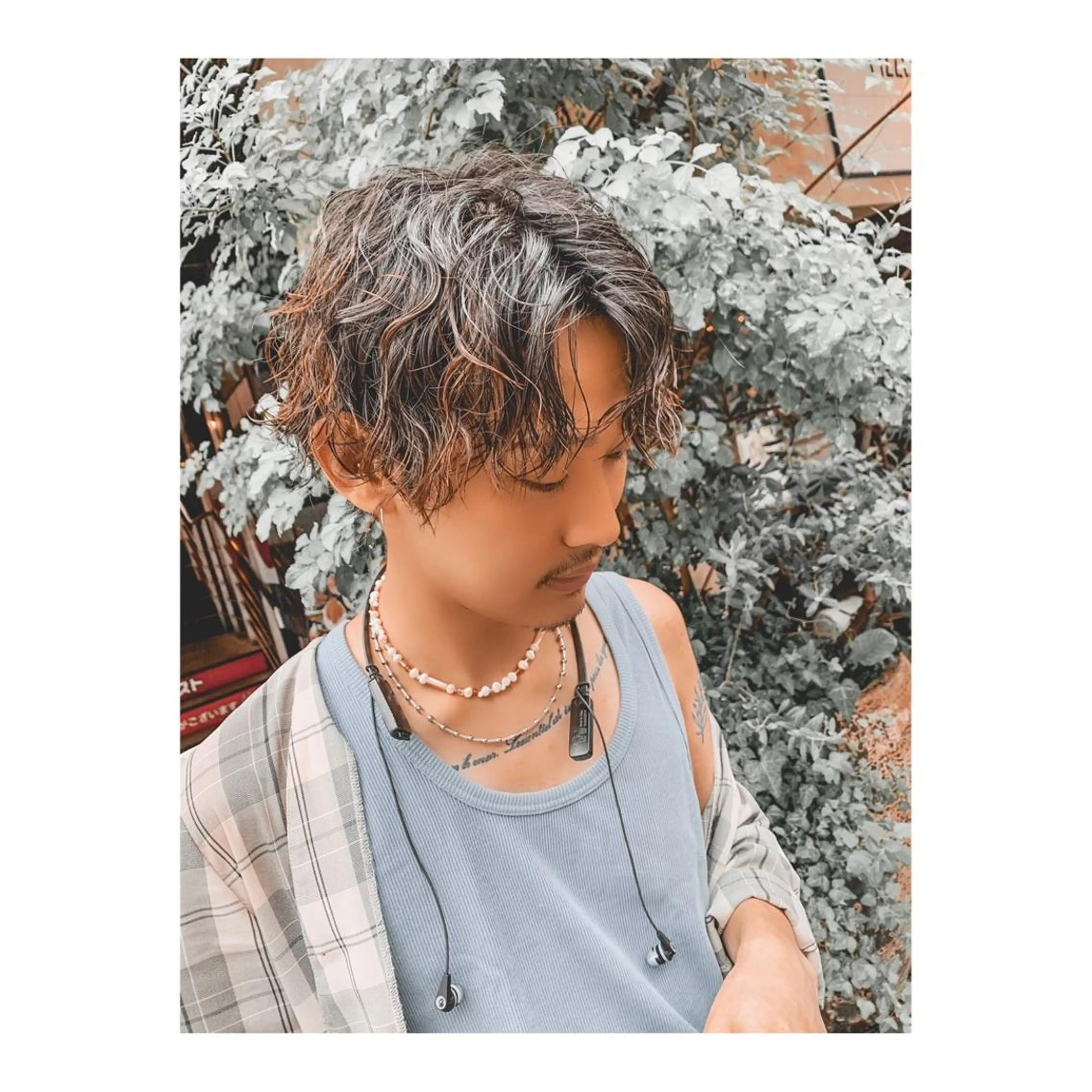 ショート パーマ ヘアアレンジ メンズ ange☞ soutaのヘアスタイル