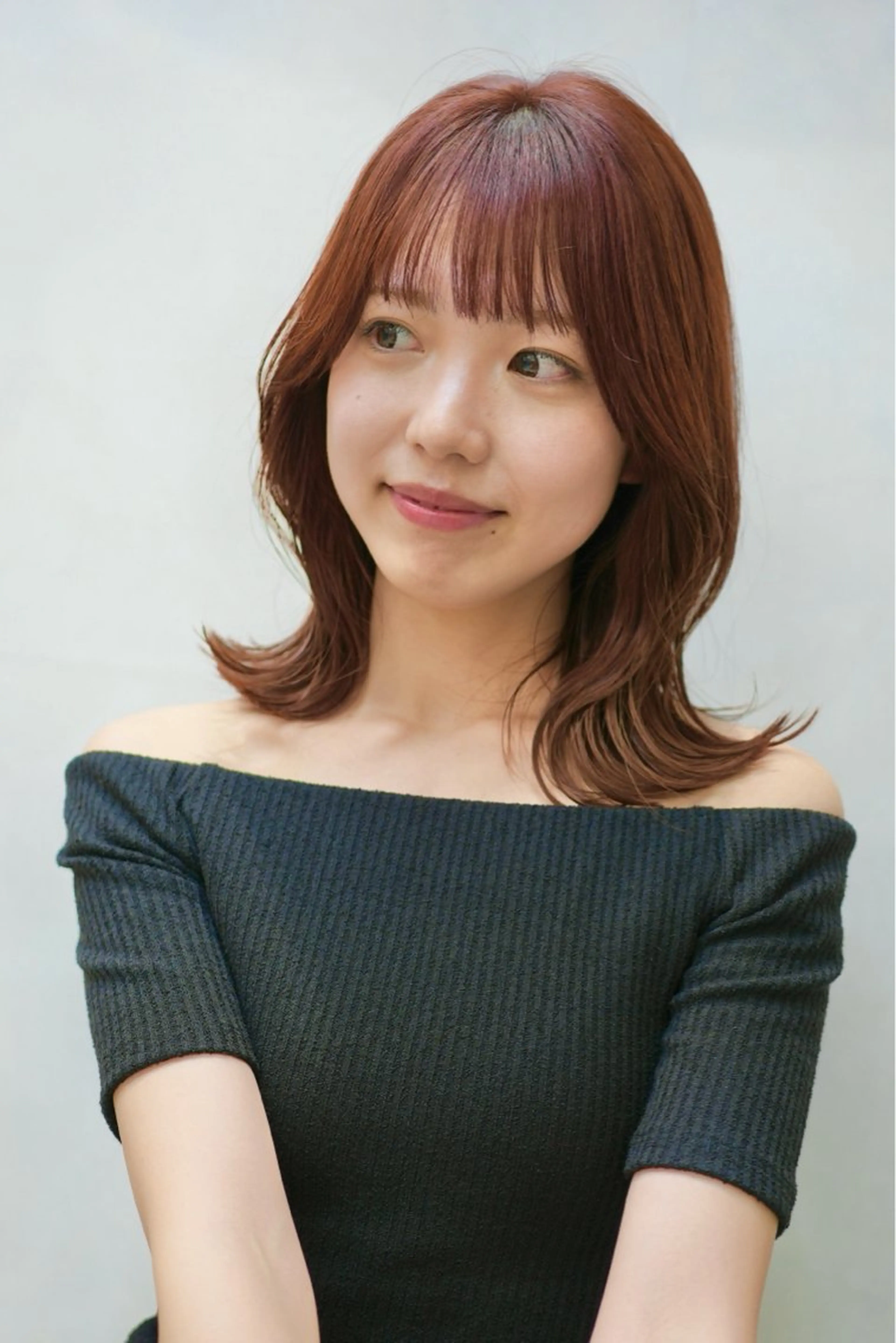 ミディアム カット ヘアカラー トリートメント SAKI 新宿のヘアスタイル