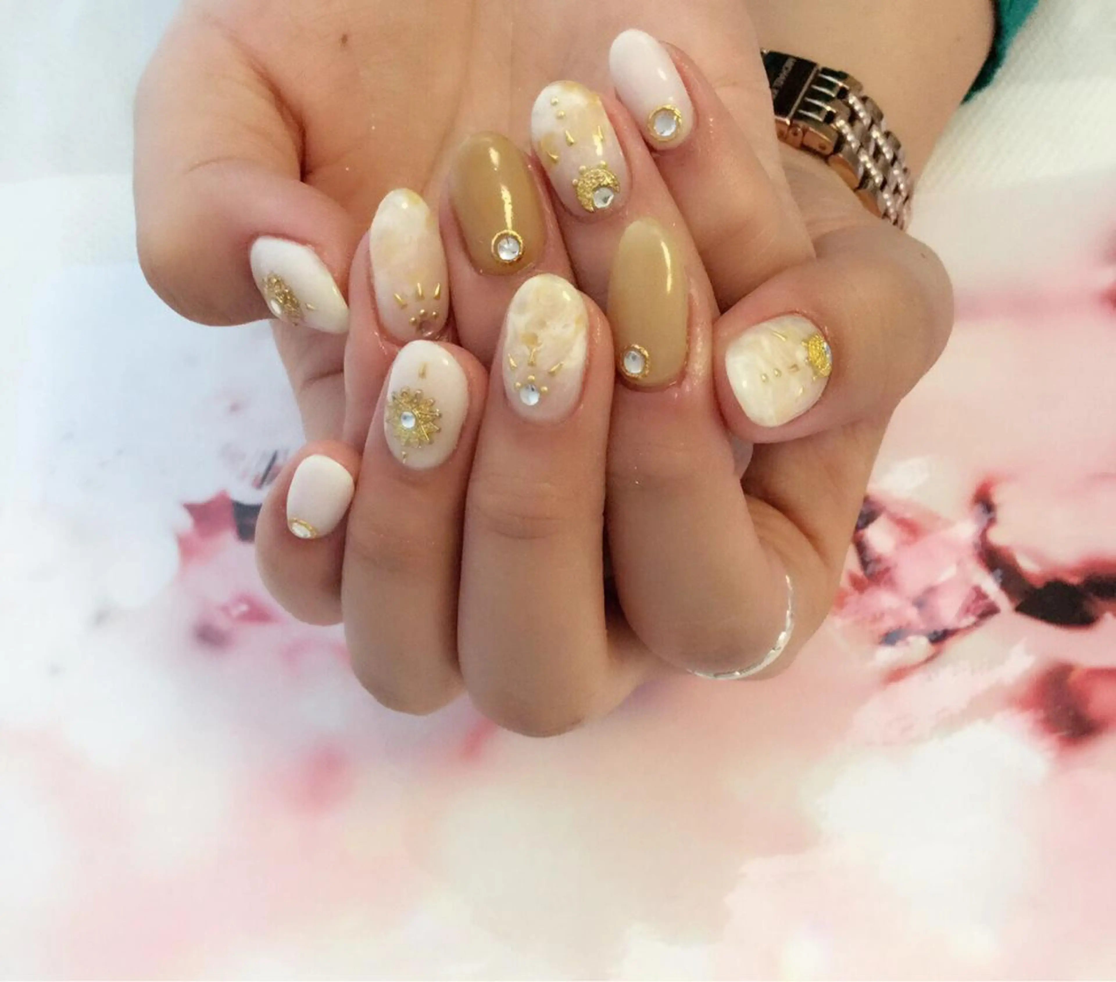 ネイル 大理石ネイル(マーブル) a yakaのネイルデザイン