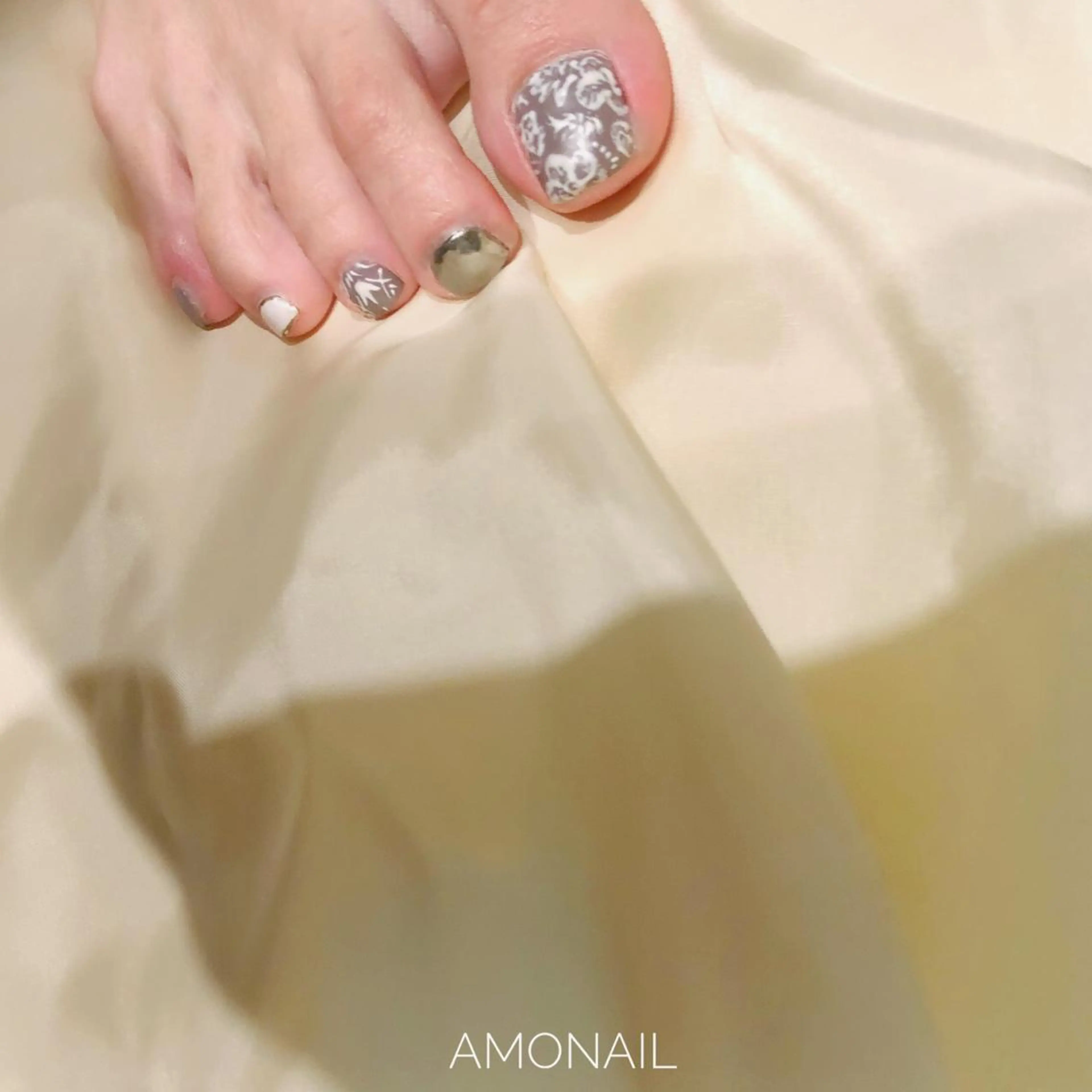 ネイル アートネイル ジェルネイル レース マットネイル ニュアンスネイル フットネイル 唐笠 祥子のその他イメージ