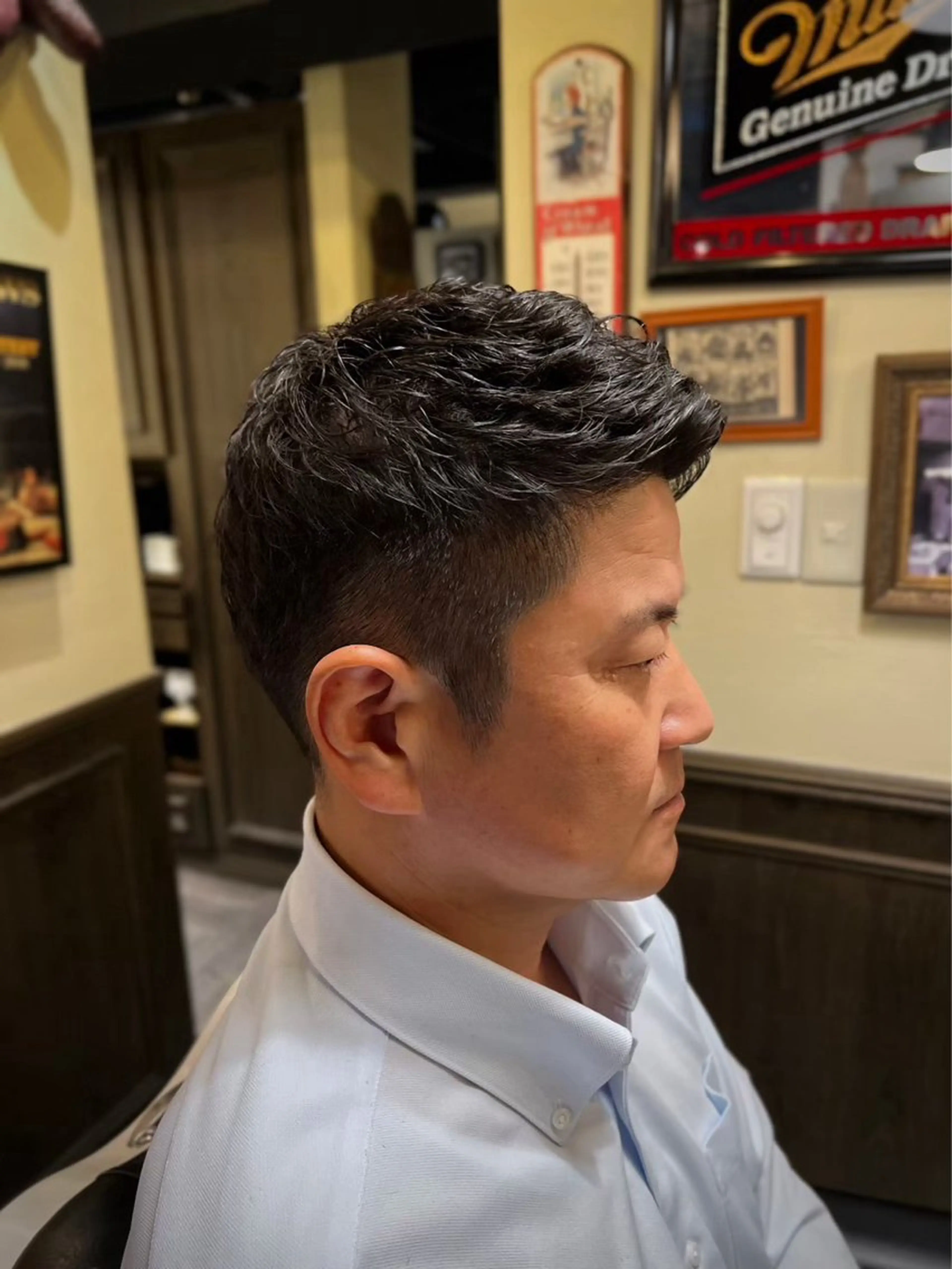 ショート メンズ ビジネス 刈り上げ メンズカット/バレス 長谷川のヘアスタイル