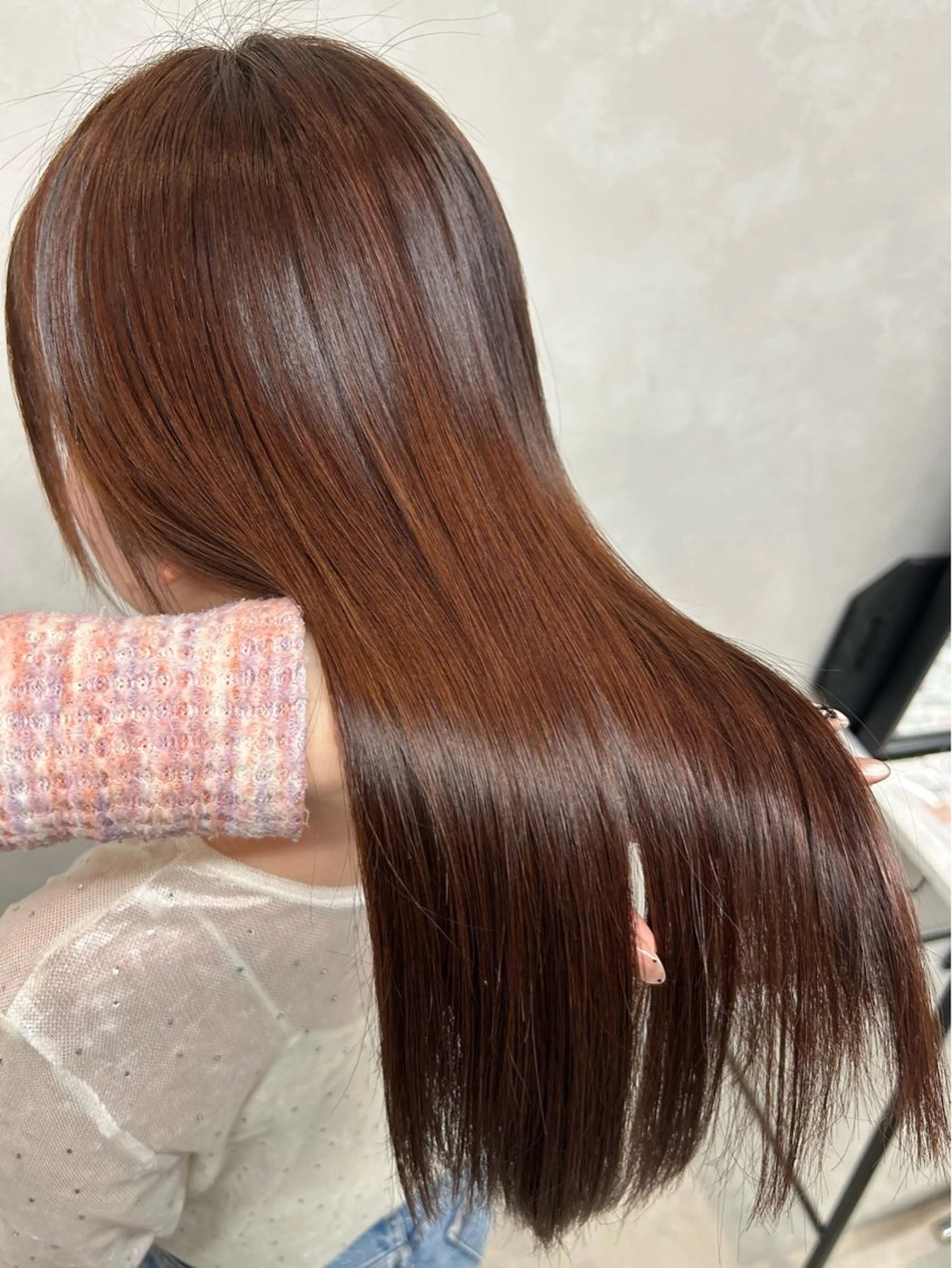 セミロング カラー ヘアカラー トリートメント 加藤 野々愛のヘアスタイル