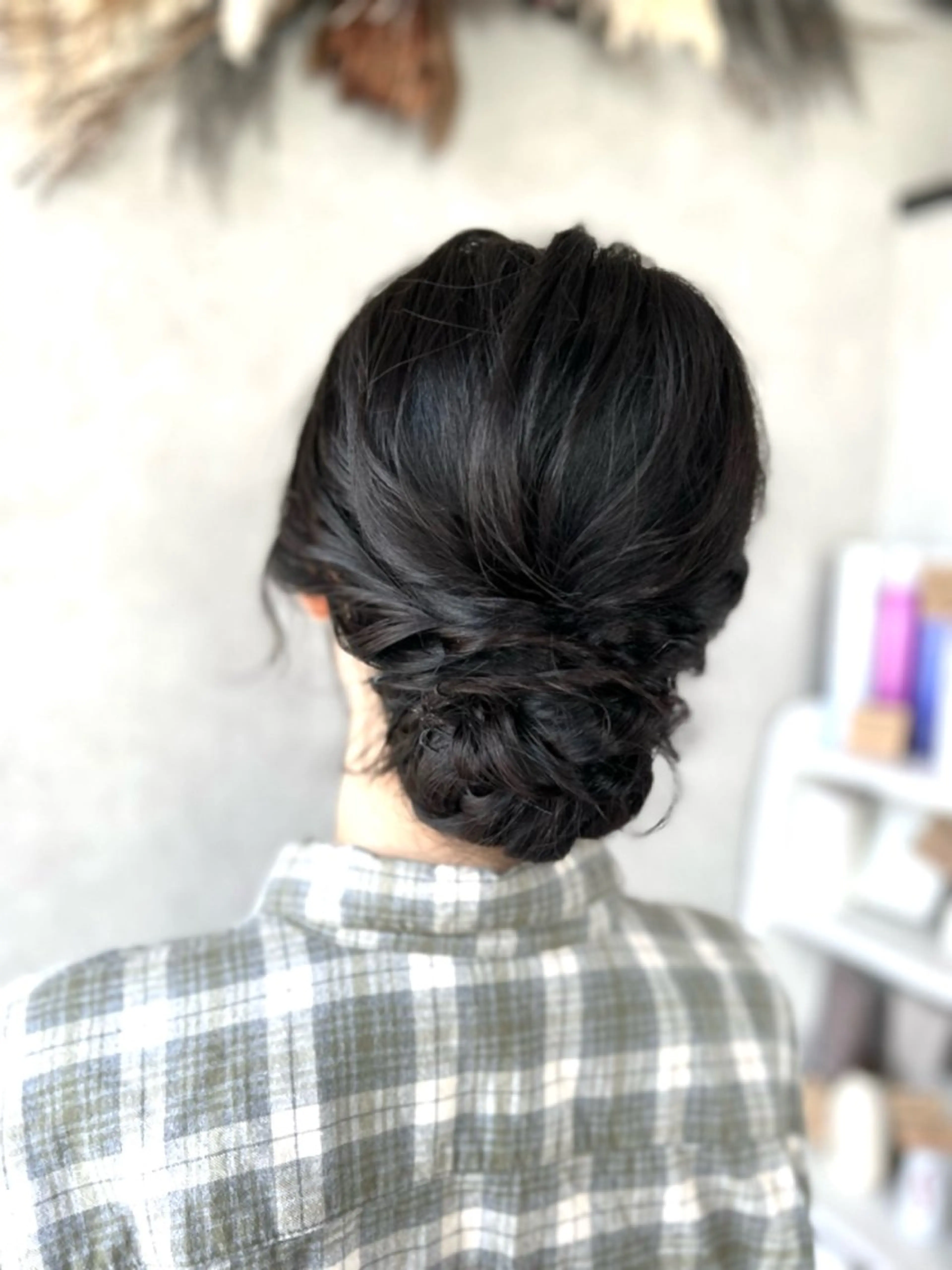 ロング ヘアアレンジ お団子ヘア 結婚式・ブライダル ヘアセット hair room HARU所属・伊藤 栄子のヘアスタイル