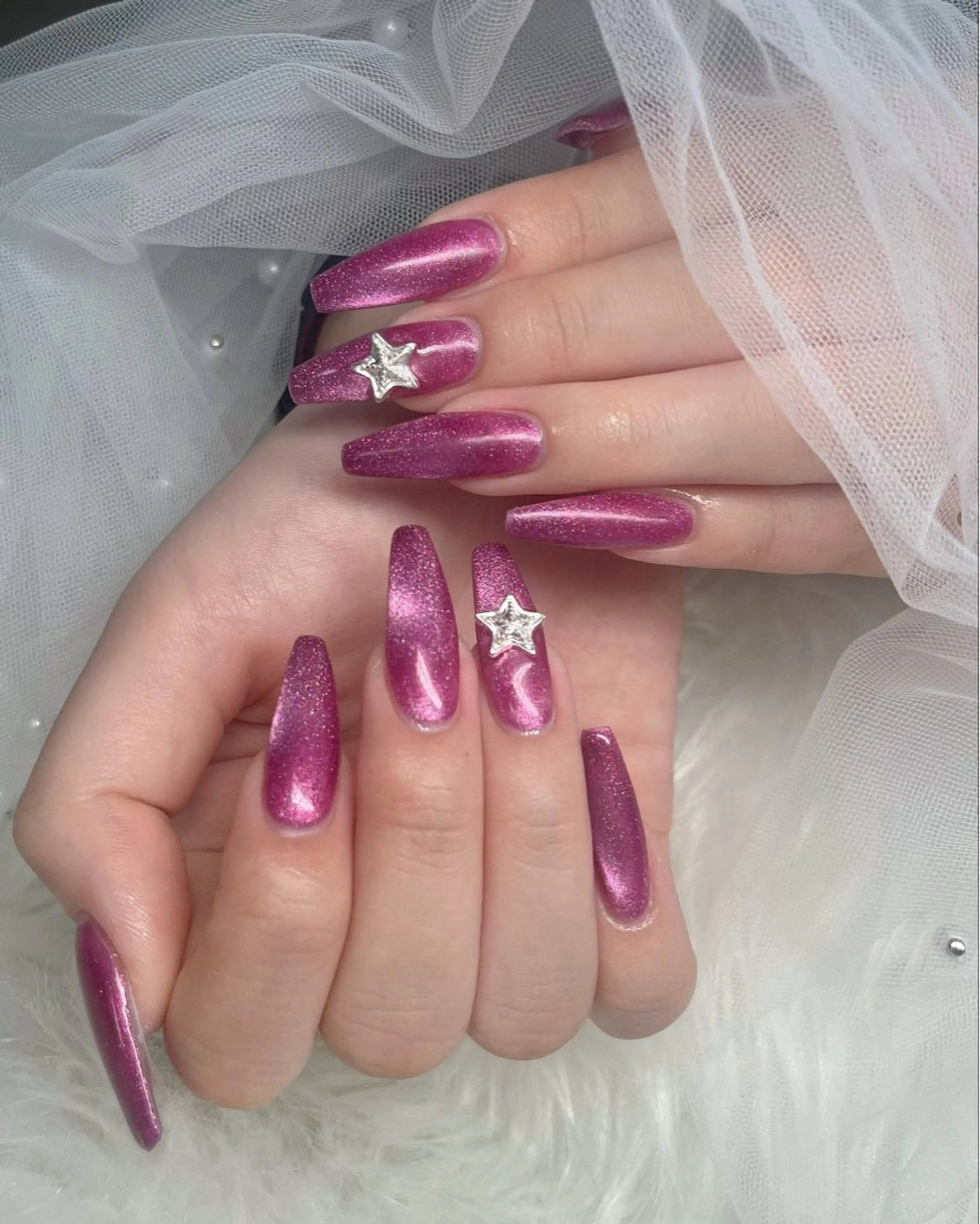 ネイル オーロラネイル フレンチネイル ジェルネイル ハロウィン キラキラネイル ハンドネイル H.baby Nail Salonのネイルデザイン