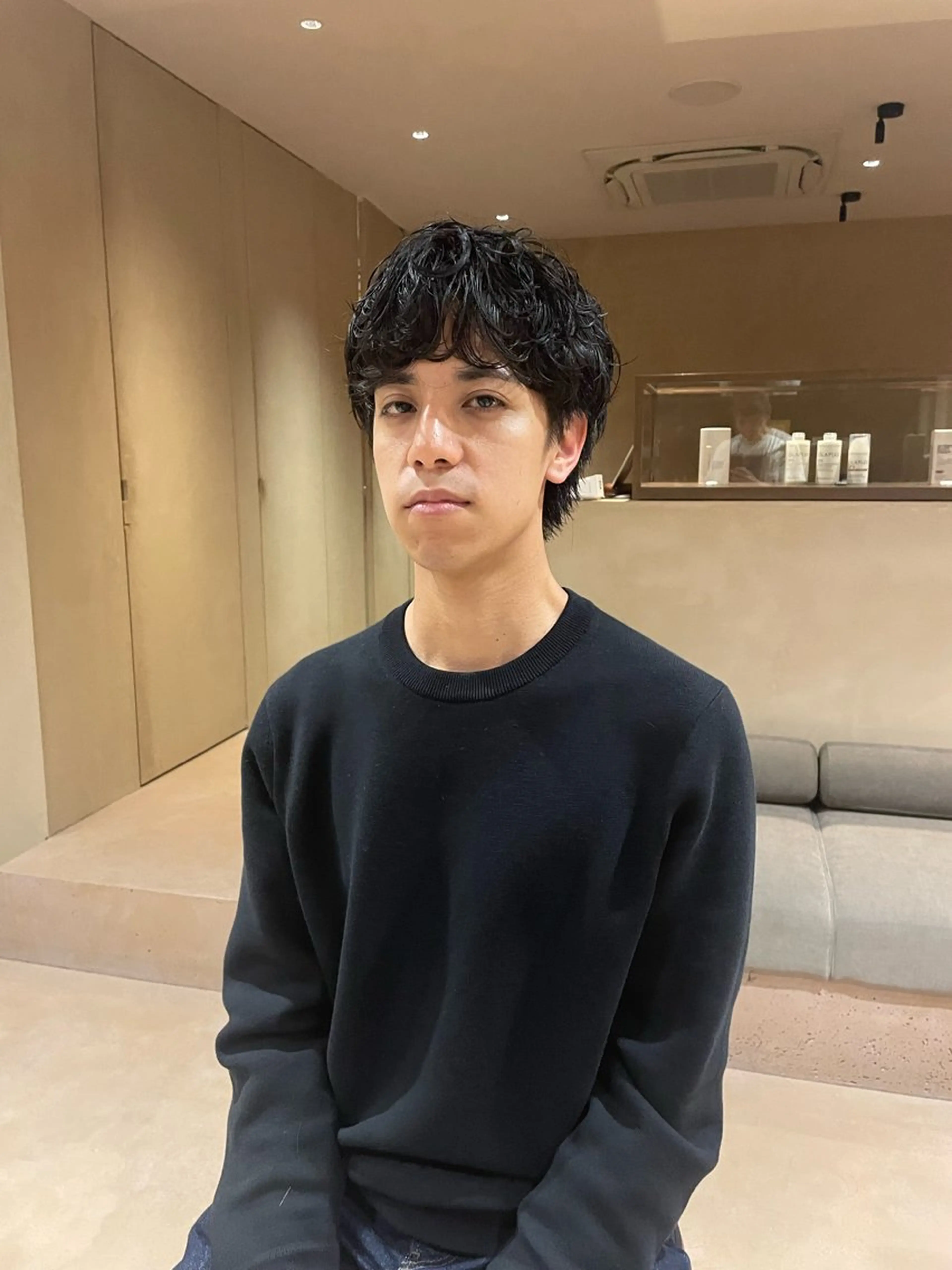 ショート パーマ メンズ men's美容師✂︎ ROW徳田浩二のヘアスタイル