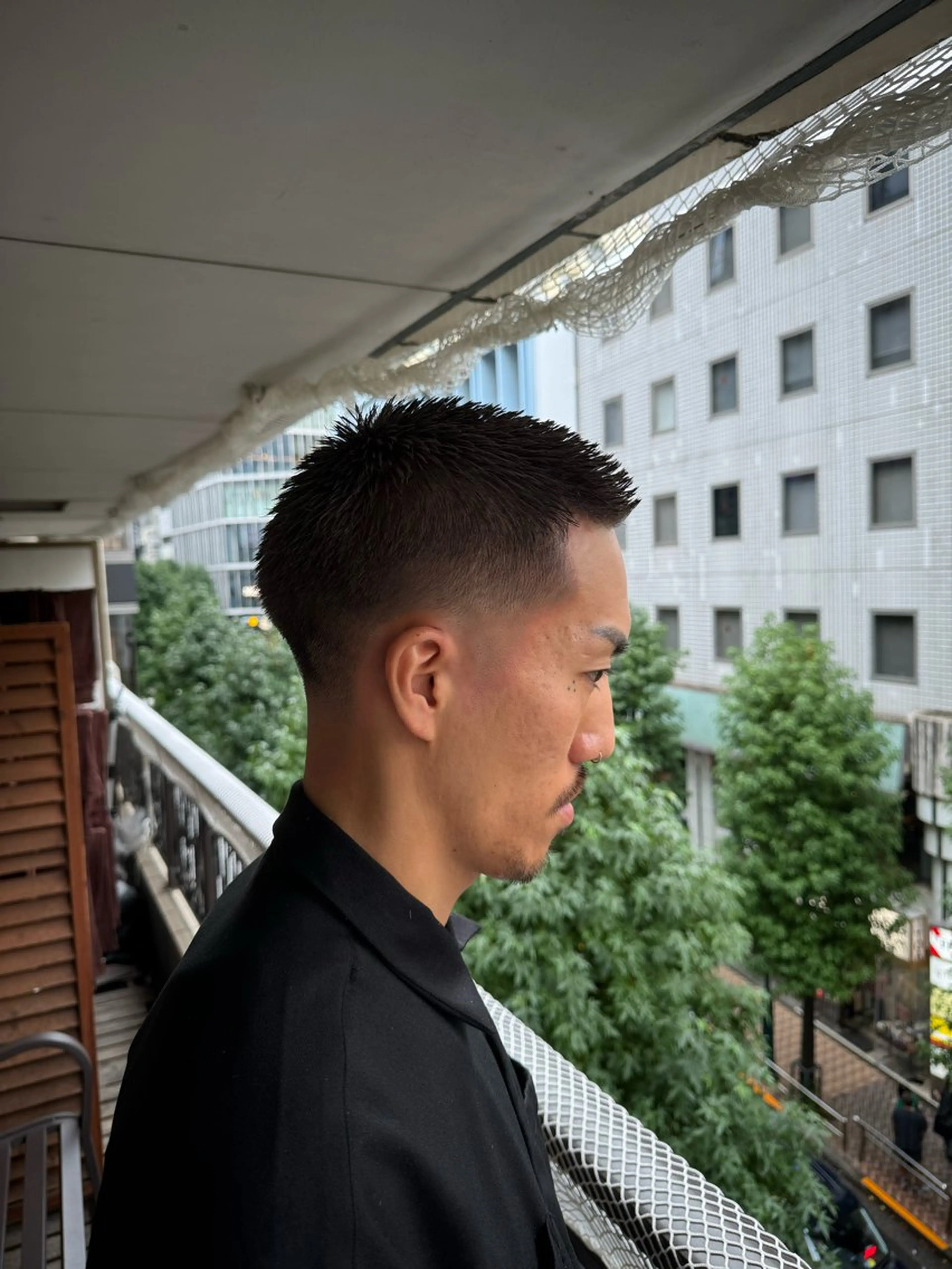 ショート メンズ センターパート ダウンパーマ フェードカット メンズハイライト メンズパーマ カット トリートメント 💈メンズ特化💈 TASUKUのヘアスタイル