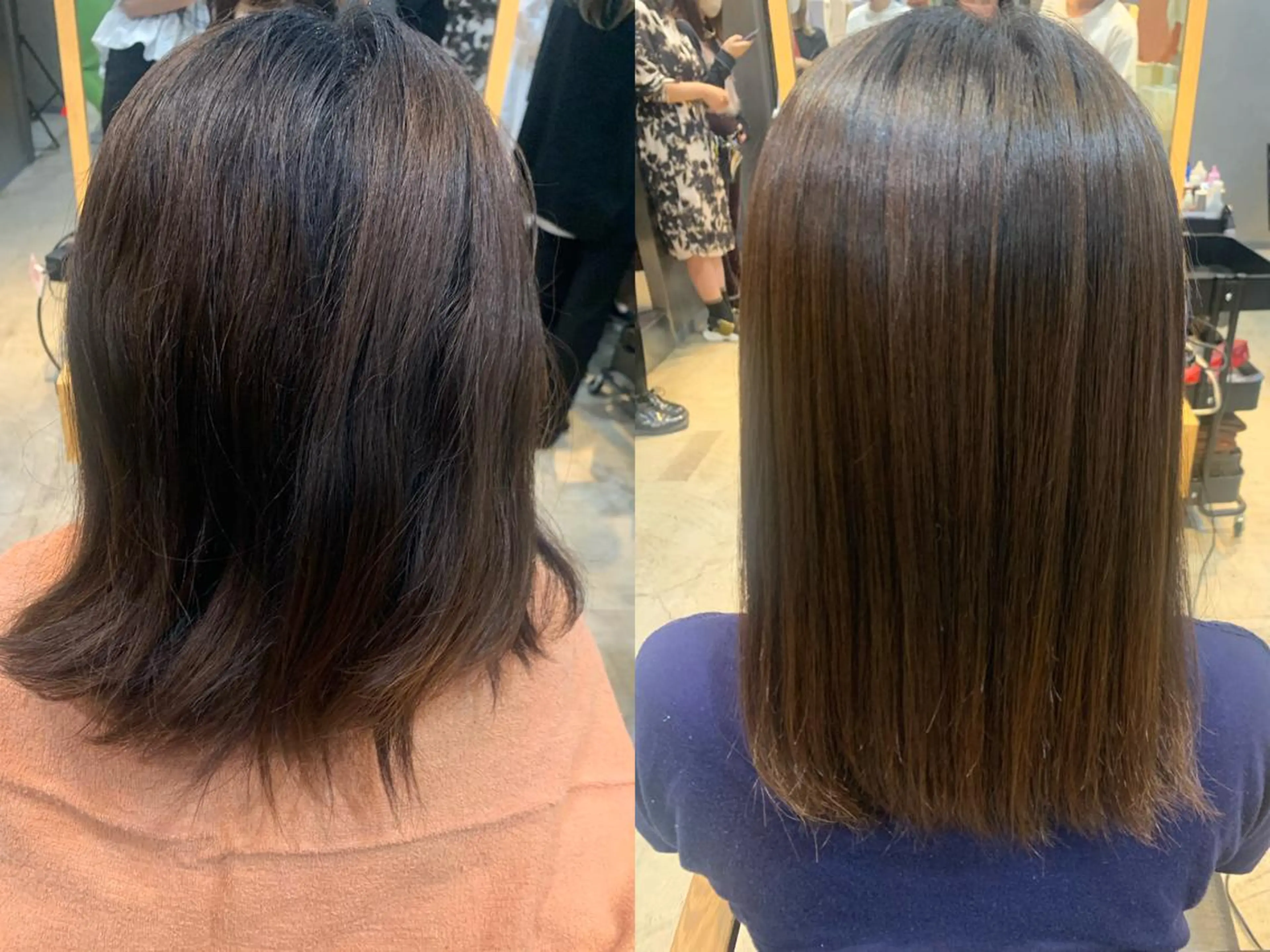 ミディアム パーマ 縮毛矯正 傷ませない縮毛矯正／ 吉岡 美江のヘアスタイル