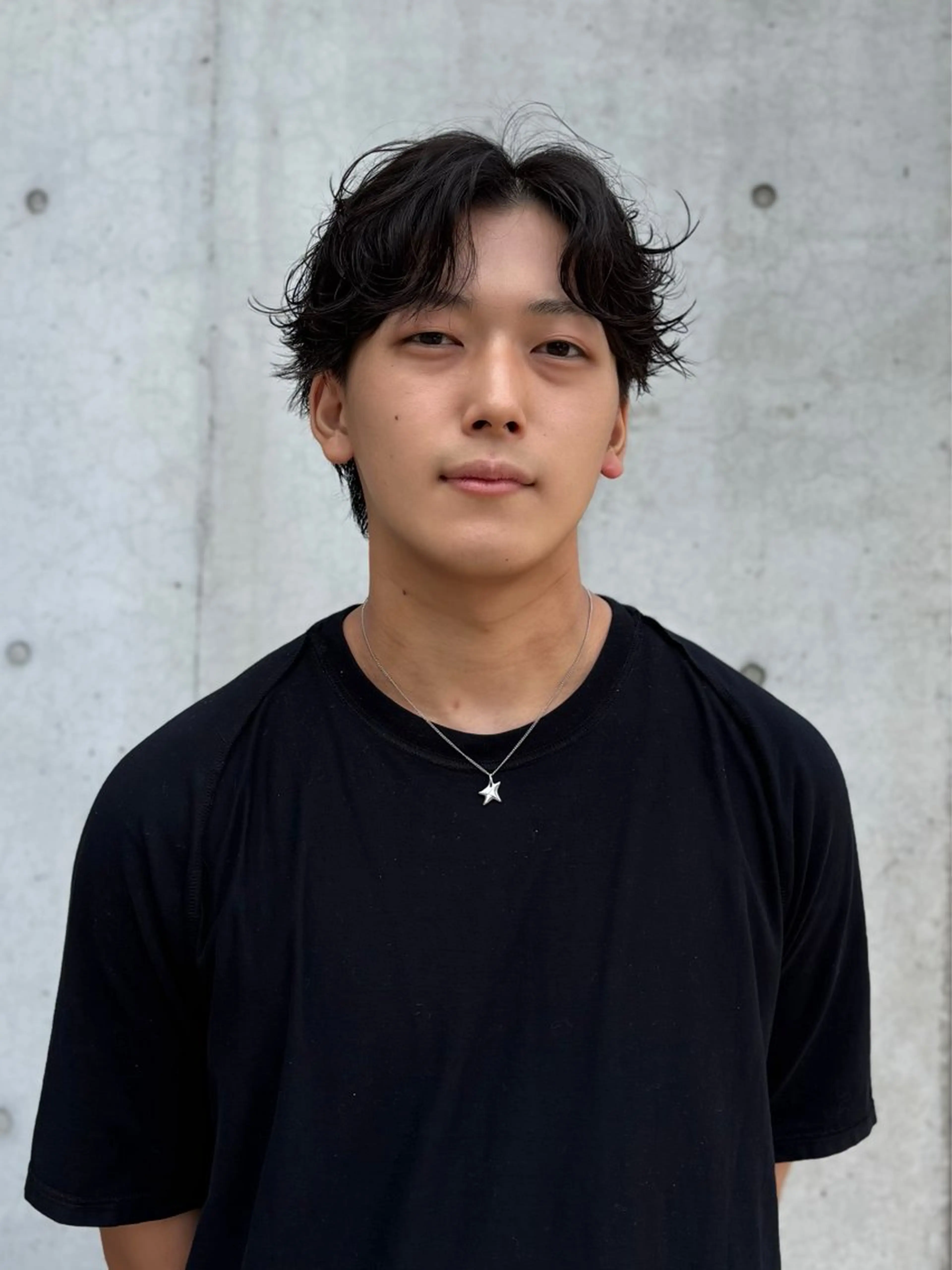 ミディアム パーマ メンズ カット パーマ メンズパーマ/ブリー チ/motokiのヘアスタイル