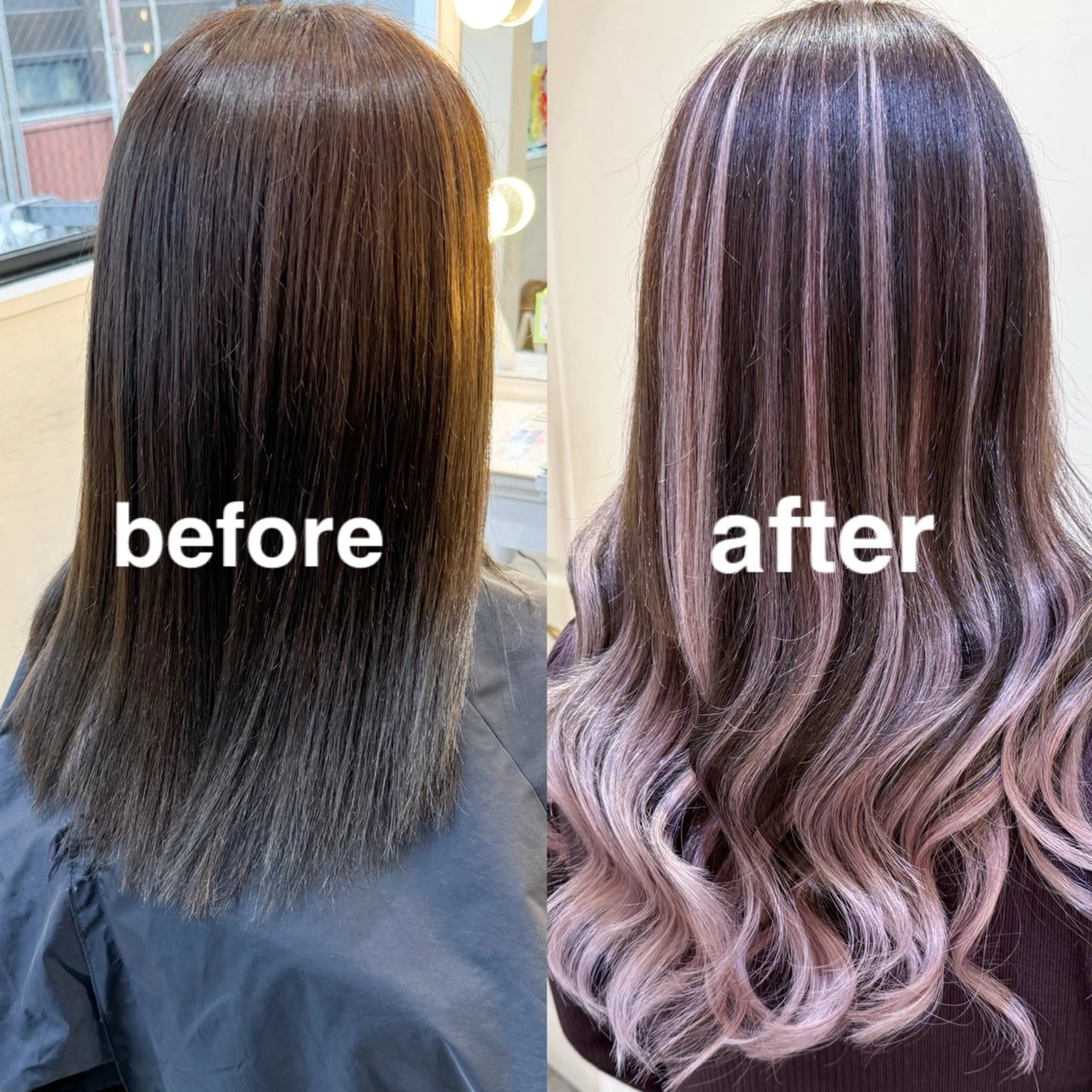 セミロング エクステ カット エクステ 横浜🍒ルーツカラー エクステ／RIEのヘアスタイル