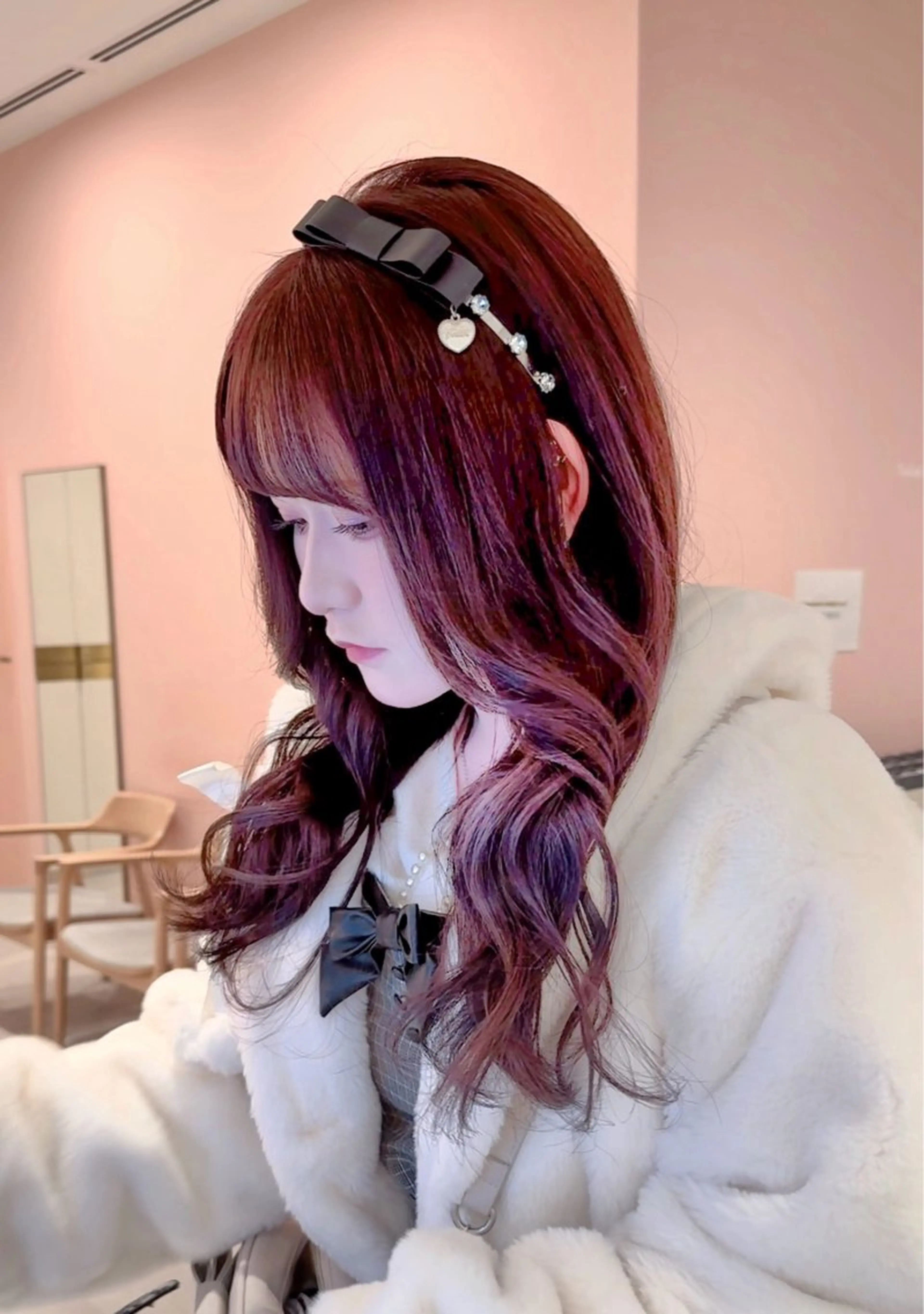 ミディアム カラー カット ヘアカラー トリートメント ヘッドスパ ヘアセット 韓国ヘア/レイヤー/ 顔まわり/りょーとのヘアスタイル