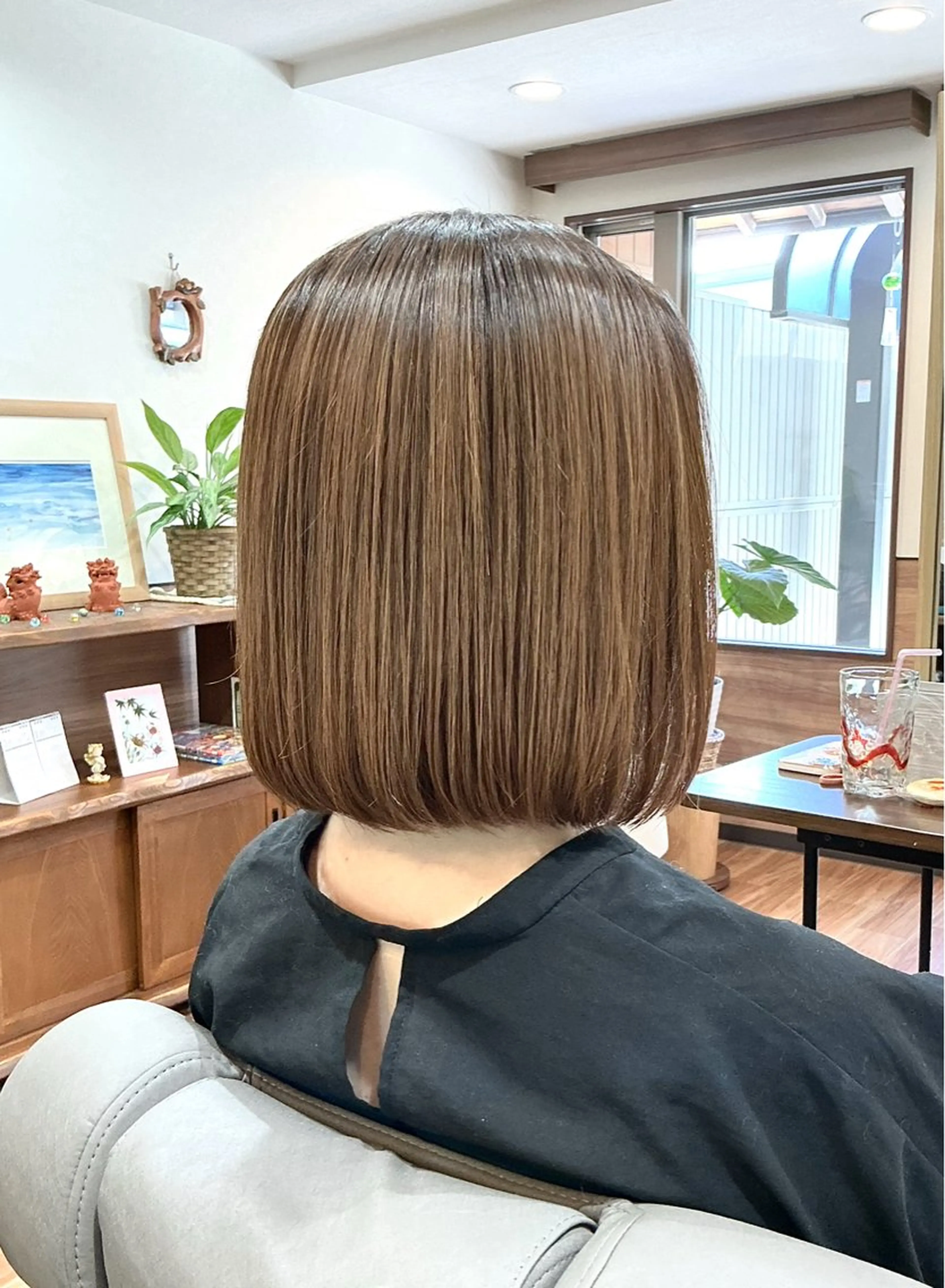 ミディアム カラー カット ヘアカラー トリートメント Annon プライベートサロンのヘアスタイル