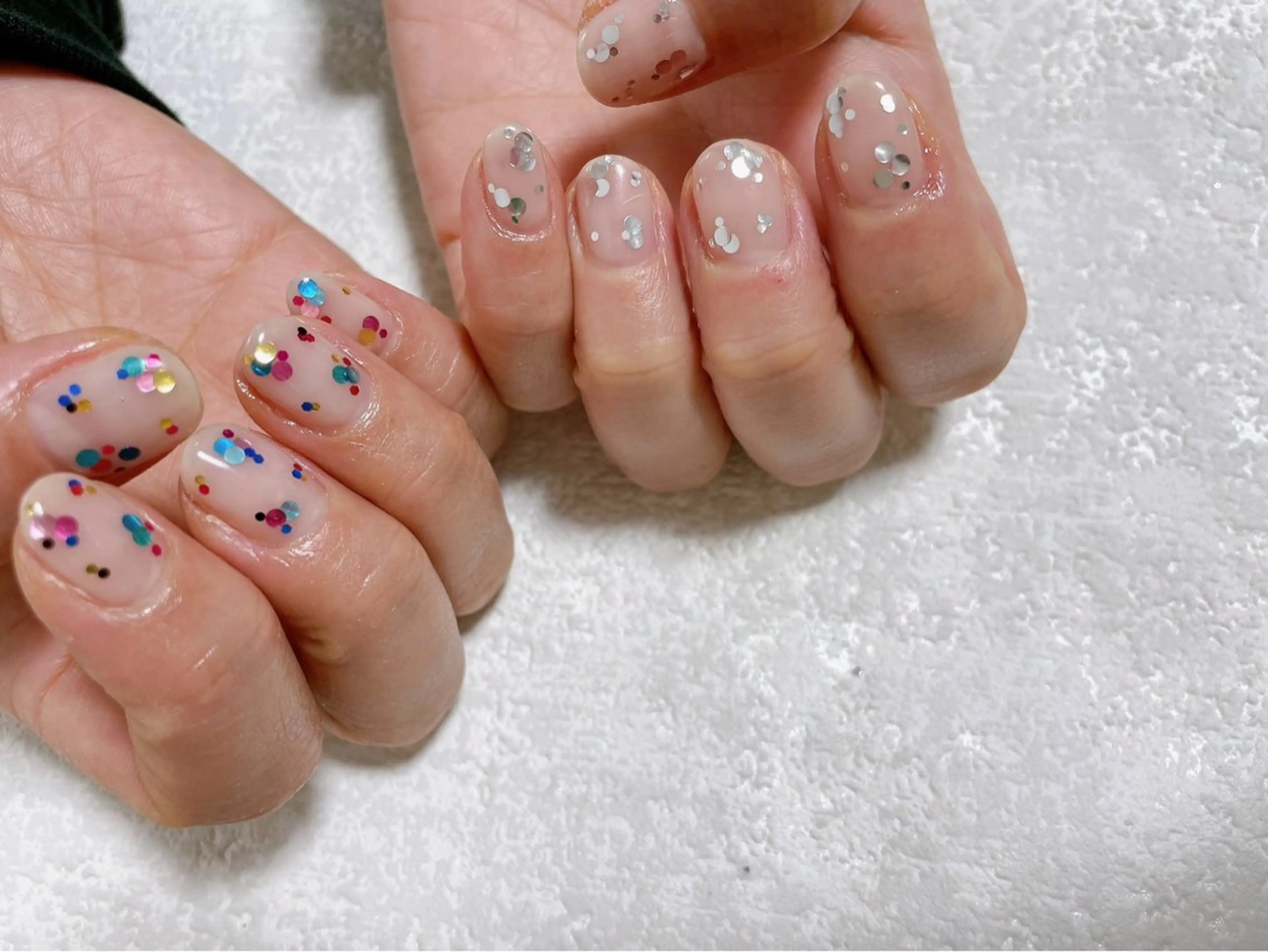 ネイル ジェルネイル ホログラムネイル キラキラネイル メンズネイル パラジェル kiki nail たまプラーザのネイルデザイン