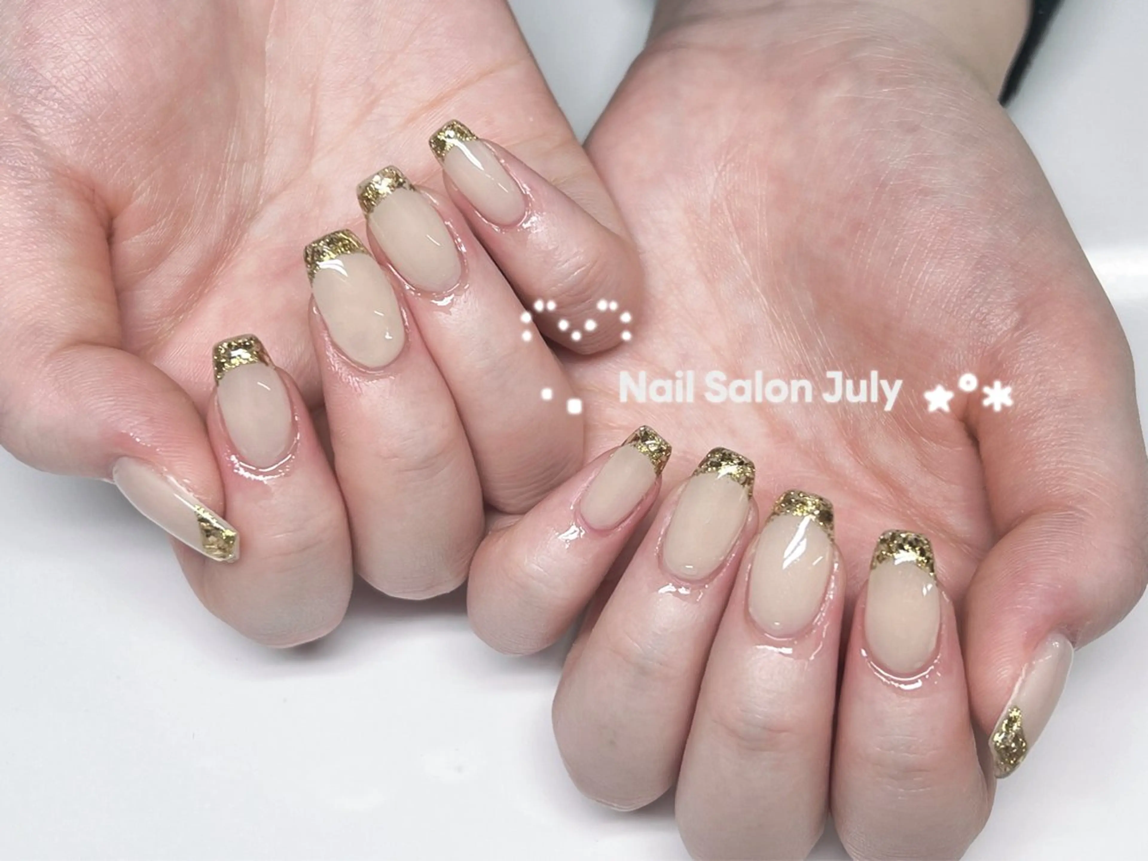 ネイル アートネイル オーロラネイル ジェルネイル ガーリー キラキラネイル ハンドネイル July モモのネイルデザイン