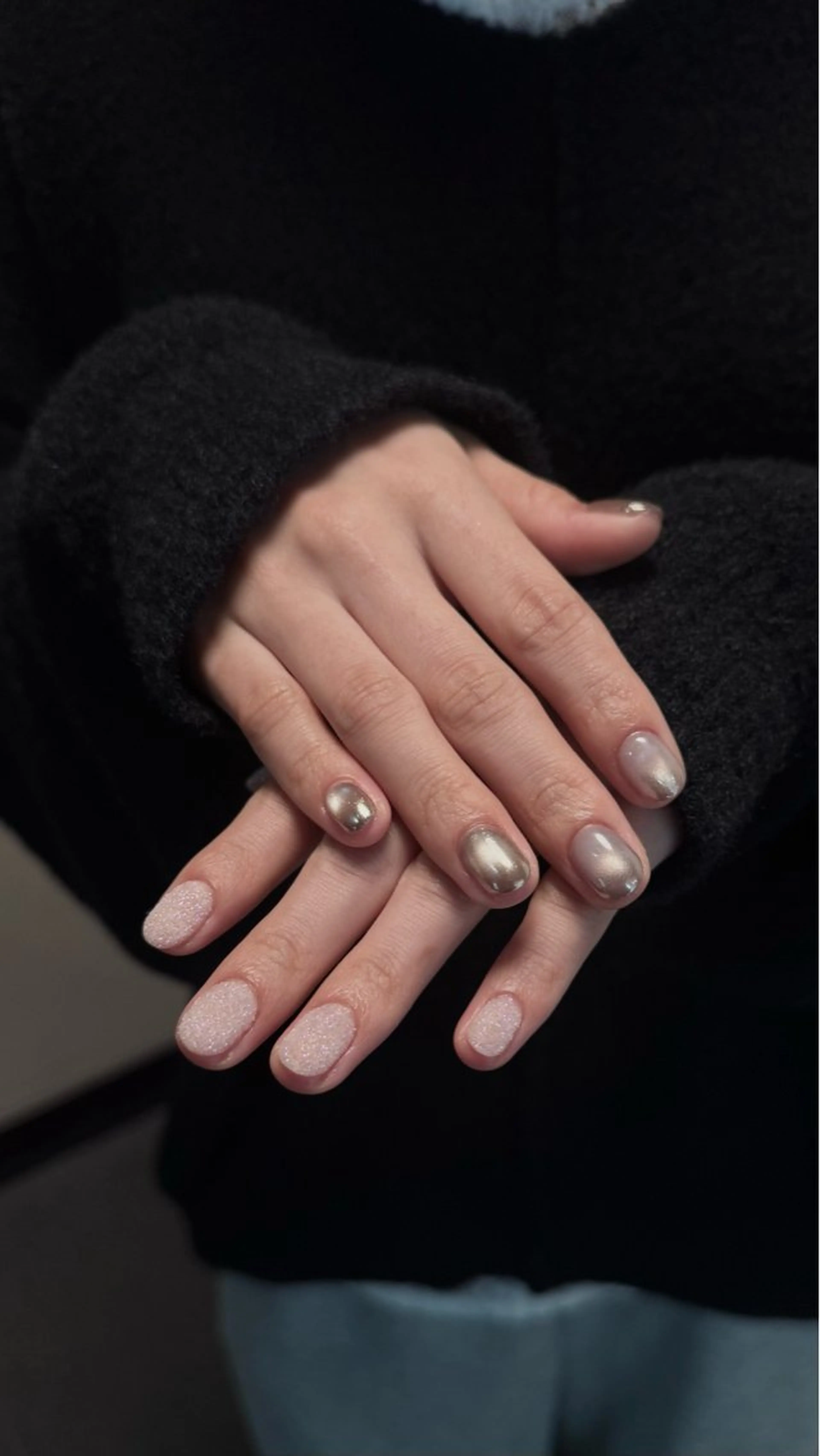 ネイル ブルー フットネイル ジェルネイル キラキラネイル マグネットネイル momoka ネイル/ 青山のネイルデザイン