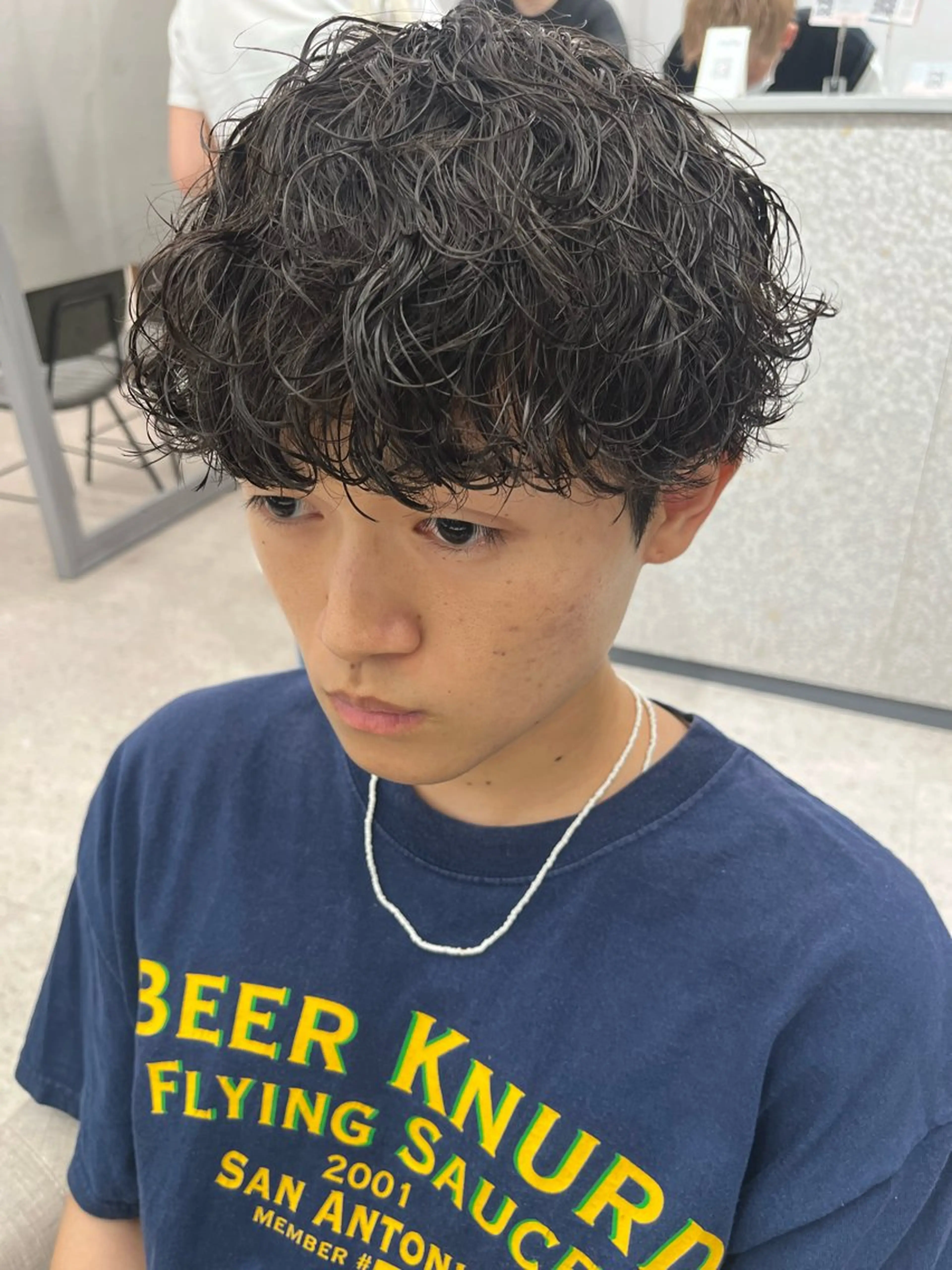 パーマ メンズ メンズパーマ 波巻きパーマ スパイラルパーマ カット パーマ 🍐シャドウパーマ メンズ特化/守岡🍐のヘアスタイル