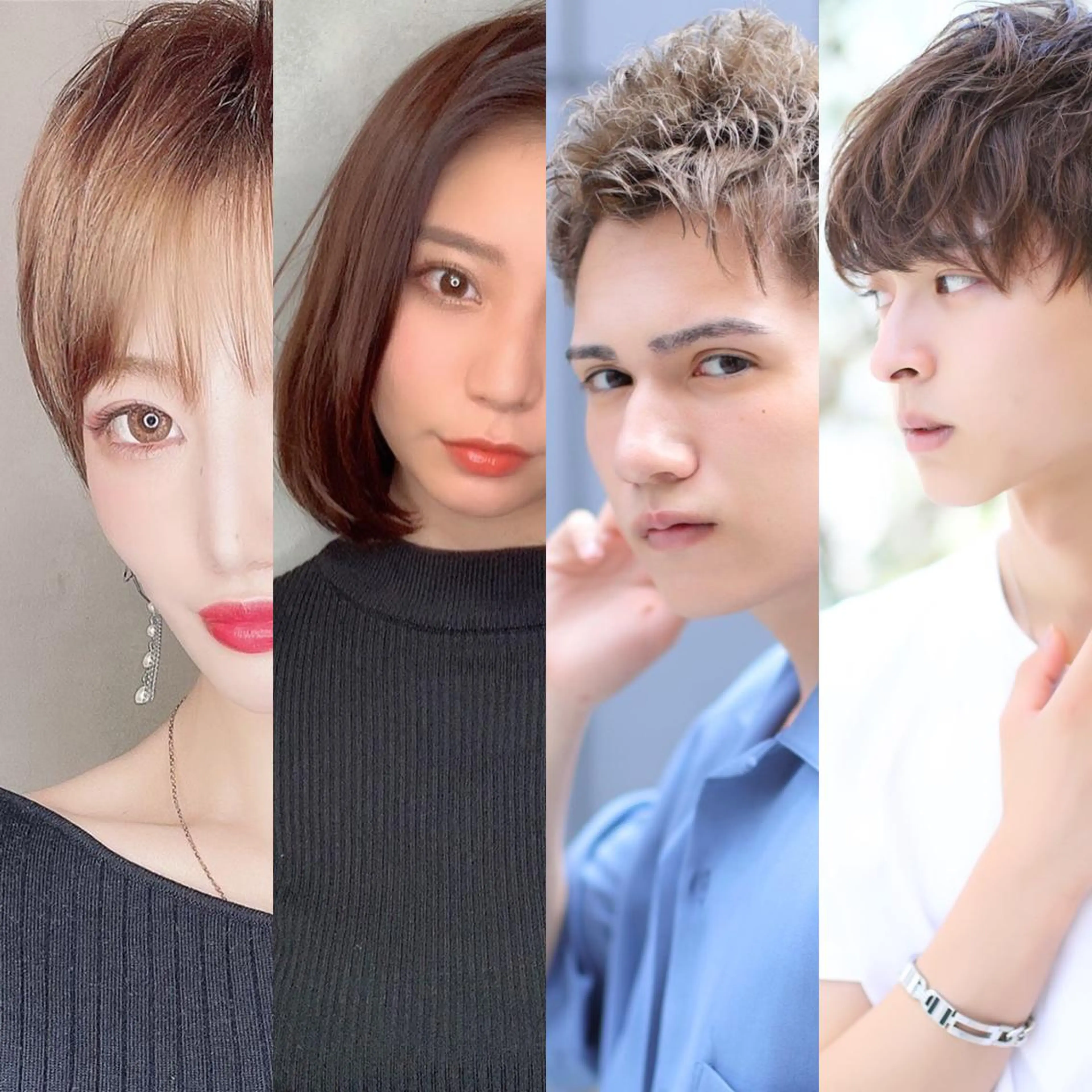 ショート ボブ くせ毛 顔周りカット 髪質改善 韓国風ヘア ヘアカラー 武田涼レイヤーカット 髪質改善×縮毛矯正のヘアスタイル