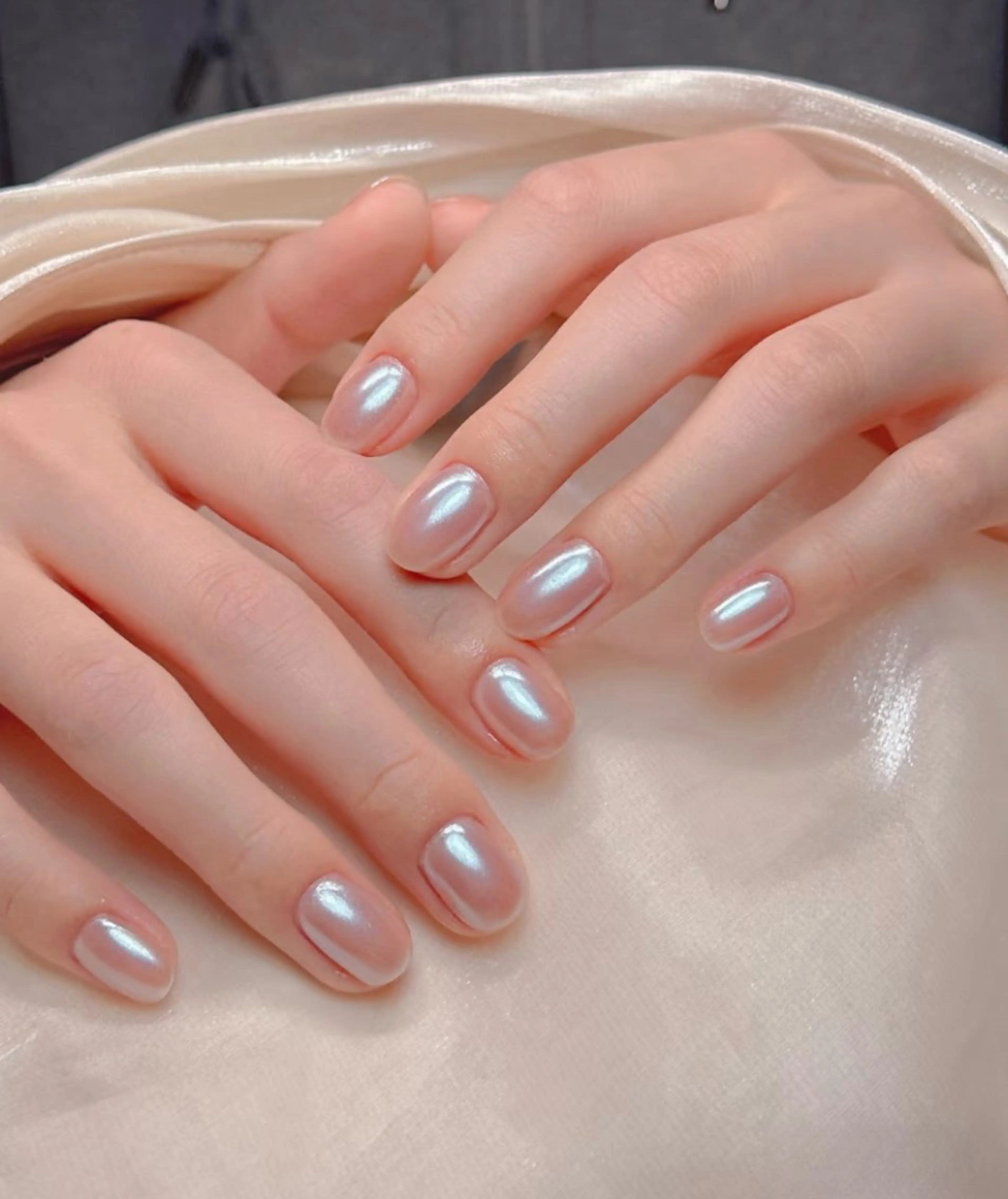 ネイル オーロラネイル チークネイル 長さ出し フットネイル フレンチネイル AND Nail 長さだし専門新宿店のネイルデザイン