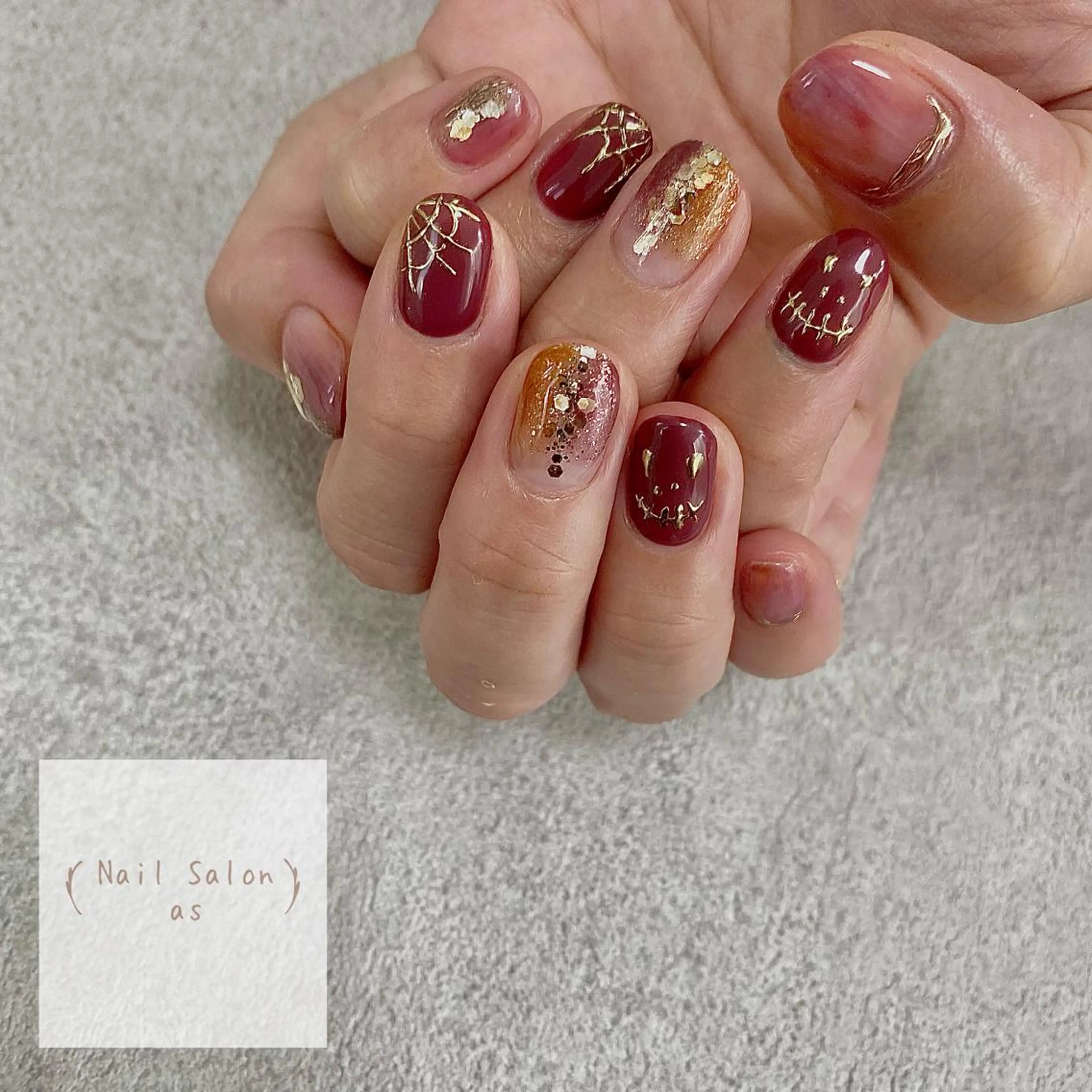ネイル ハロウィン ハンドネイル Nail Salon as-アス-のネイルデザイン