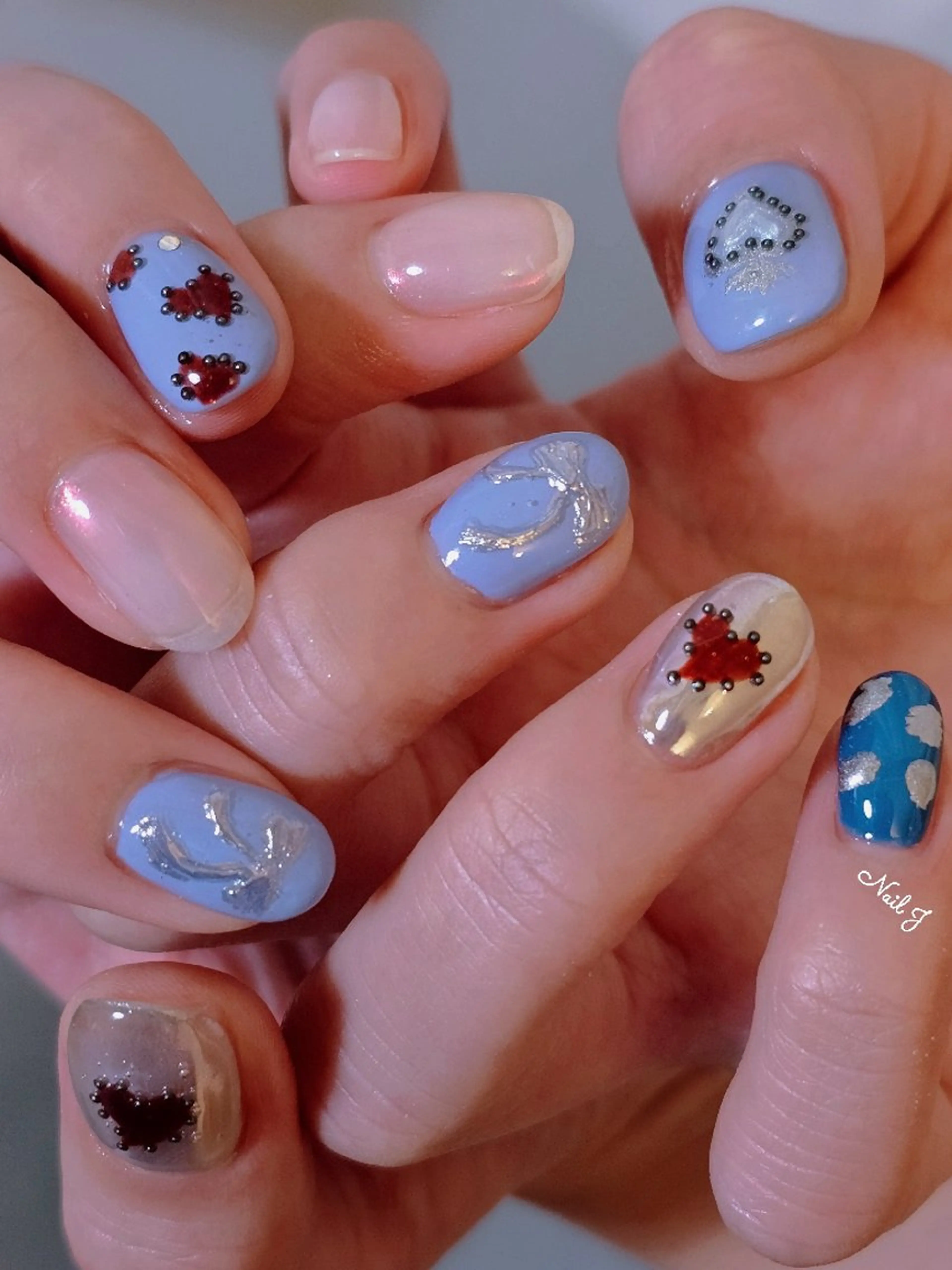 ネイル 韓国ネイル 持ち込み ニュアンスネイル ハンドネイル Nail Jのネイルデザイン