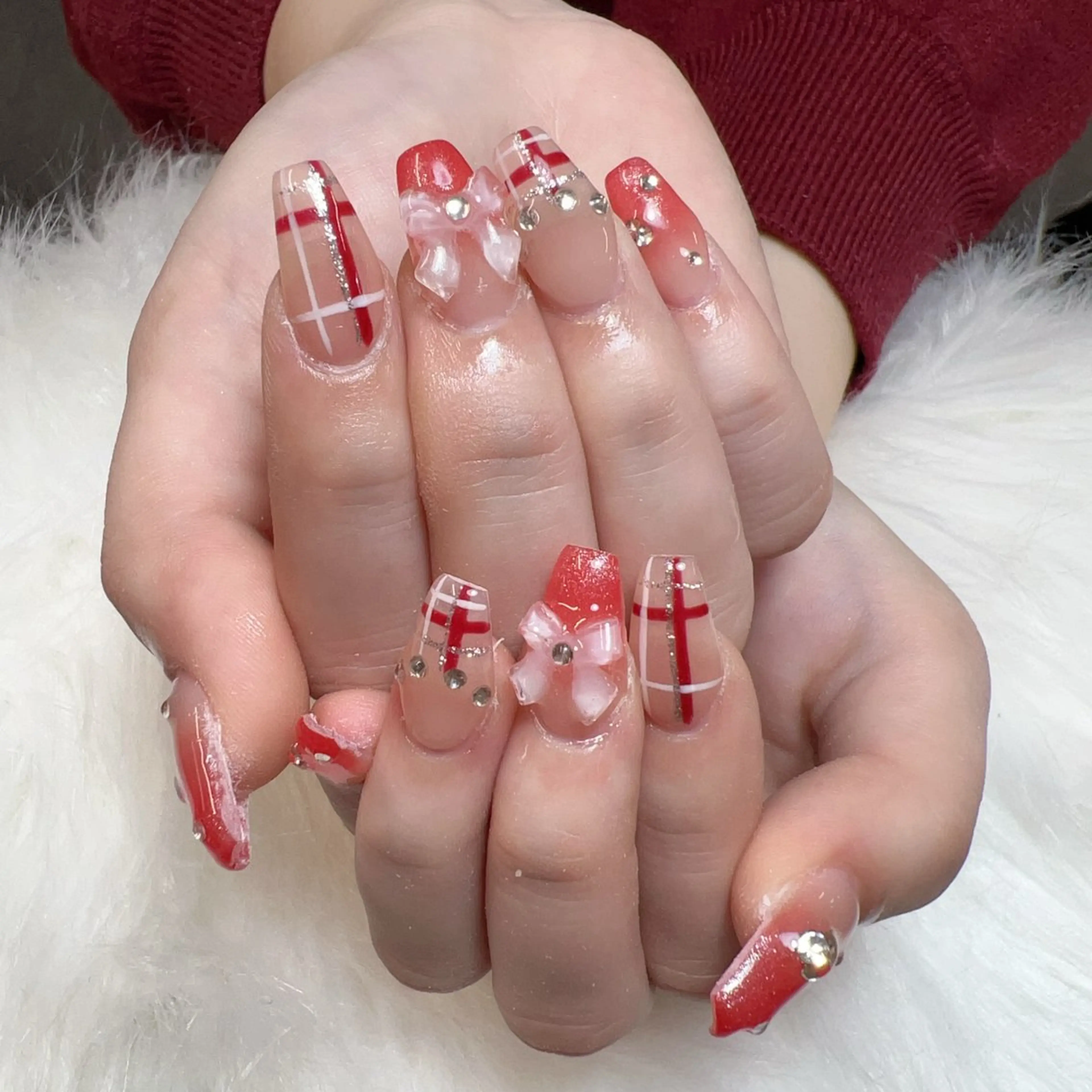 ネイル ハンドネイル 🎀nana🫧 ワンホンネイル🎀のネイルデザイン