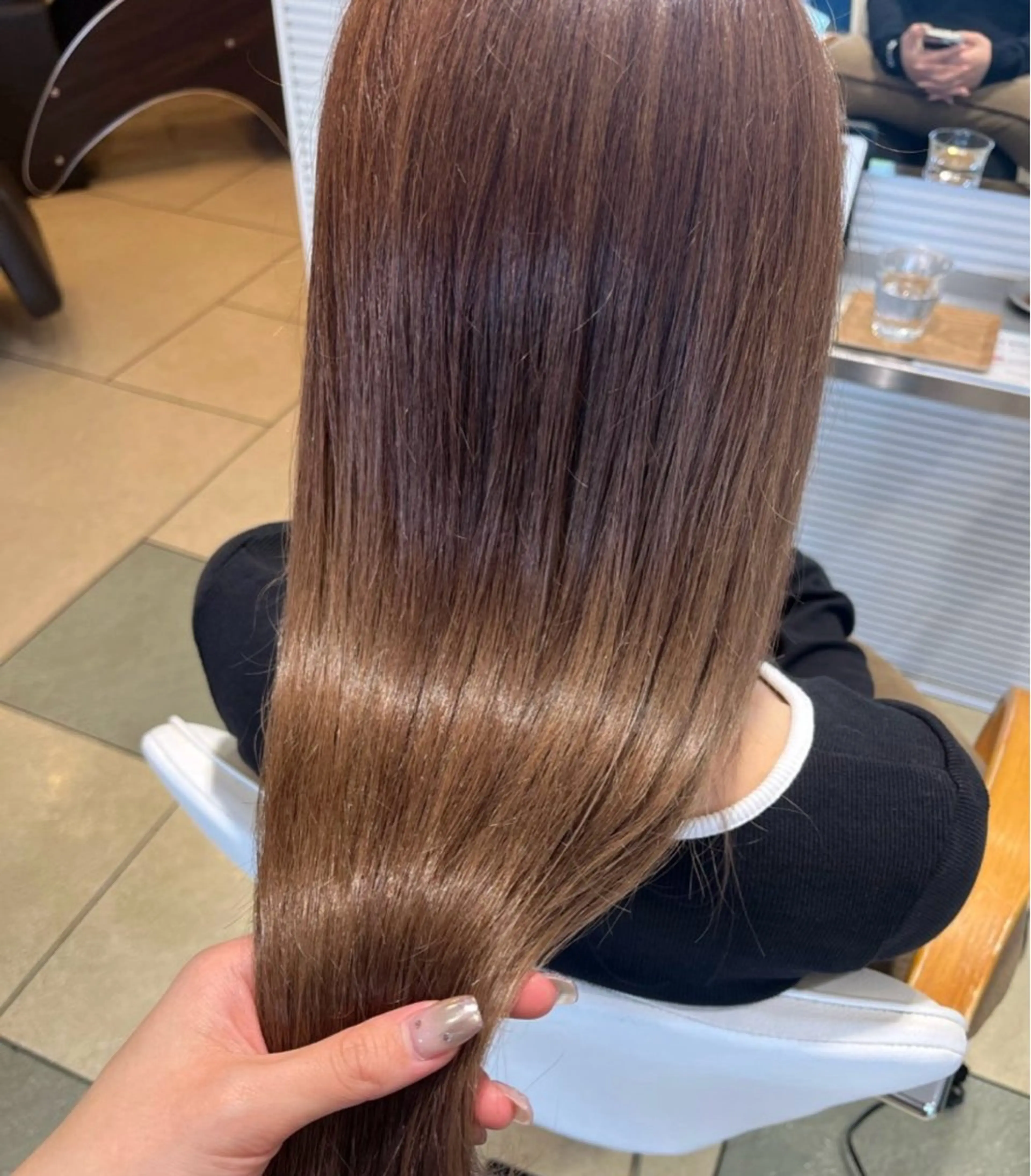 ロング カラー ケアカラー 髪質改善 トリートメント 透明感カラー/ くびれヘア/ユウユのヘアスタイル