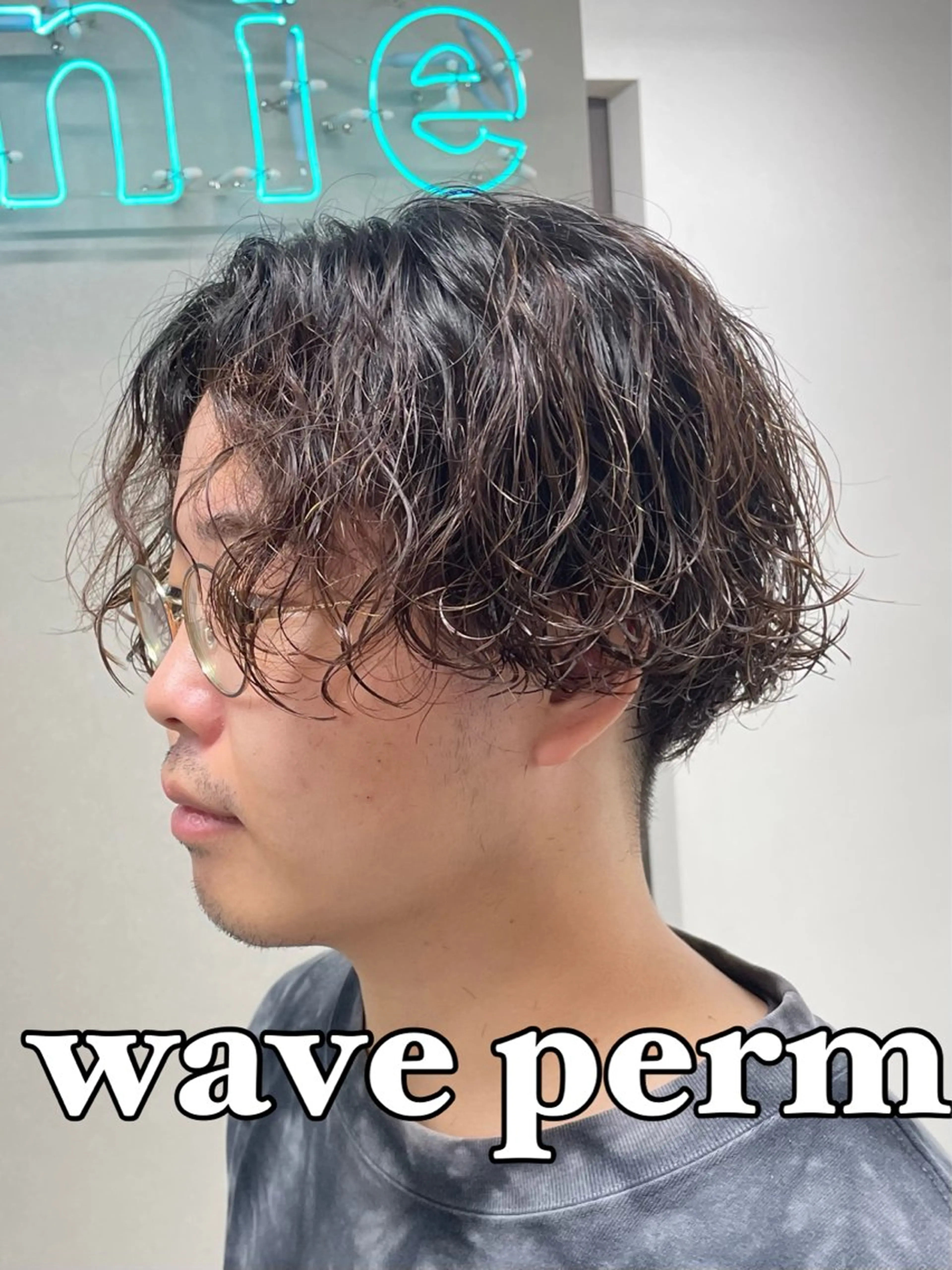 ミディアム メンズ カット パーマ パーマ特化 龍雅💈のヘアスタイル