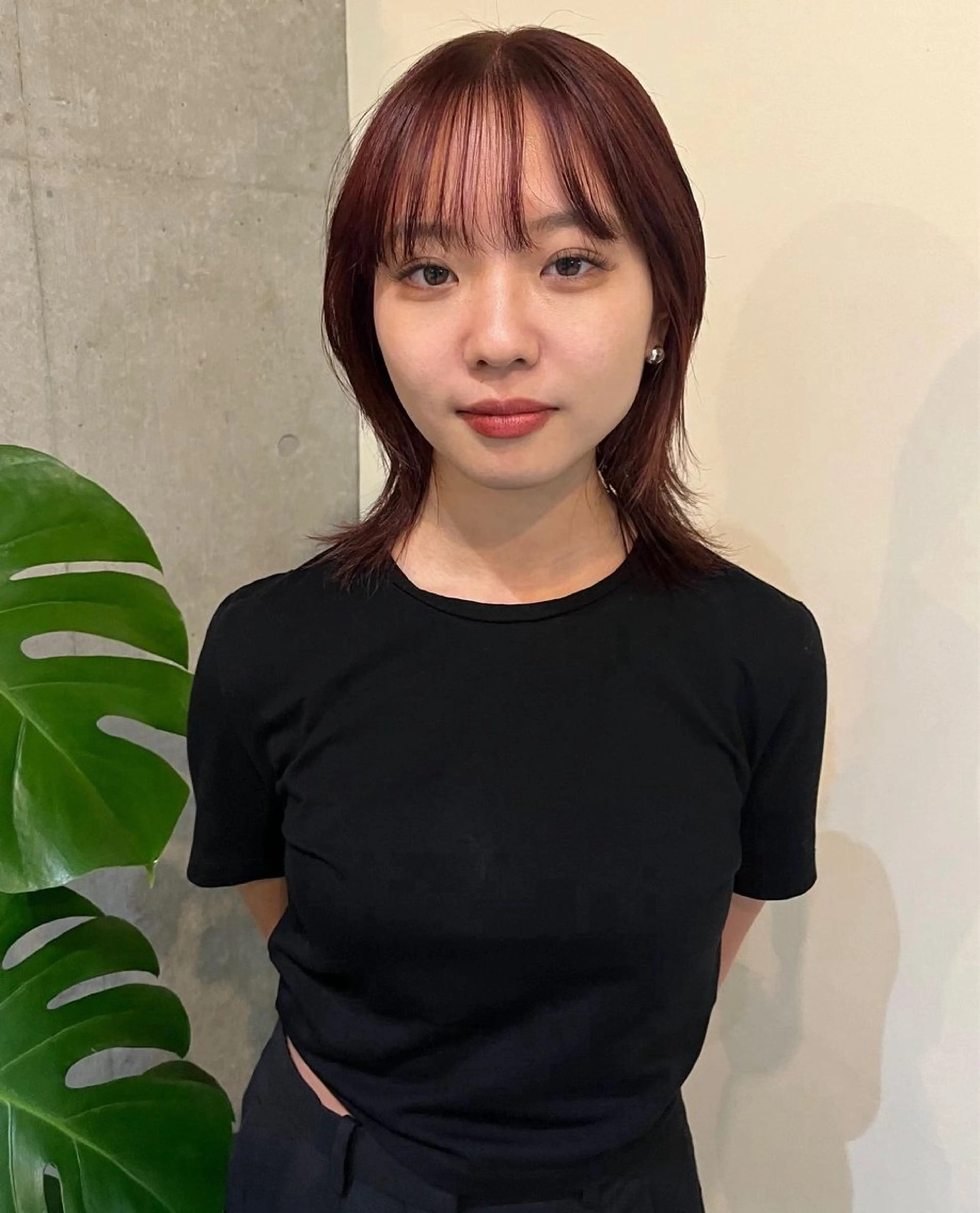 ミディアム カラー レッドカラー ヘアカラー 無料カット/ハイ トーンカラー/きらのヘアスタイル