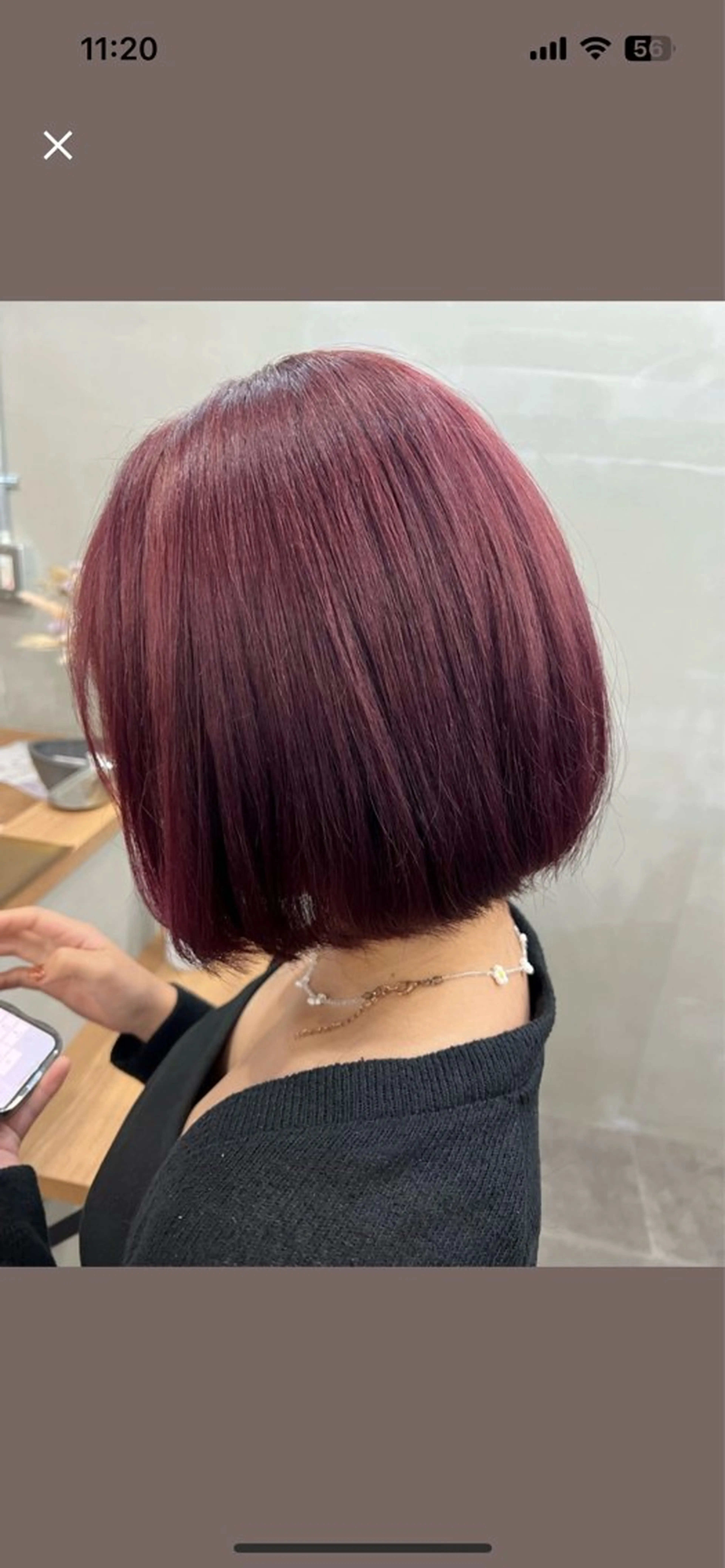 ショート カラー ボルドーカラー ピンクカラー 小顔カット/髪質改善 /  店長 河井雄貴のヘアスタイル