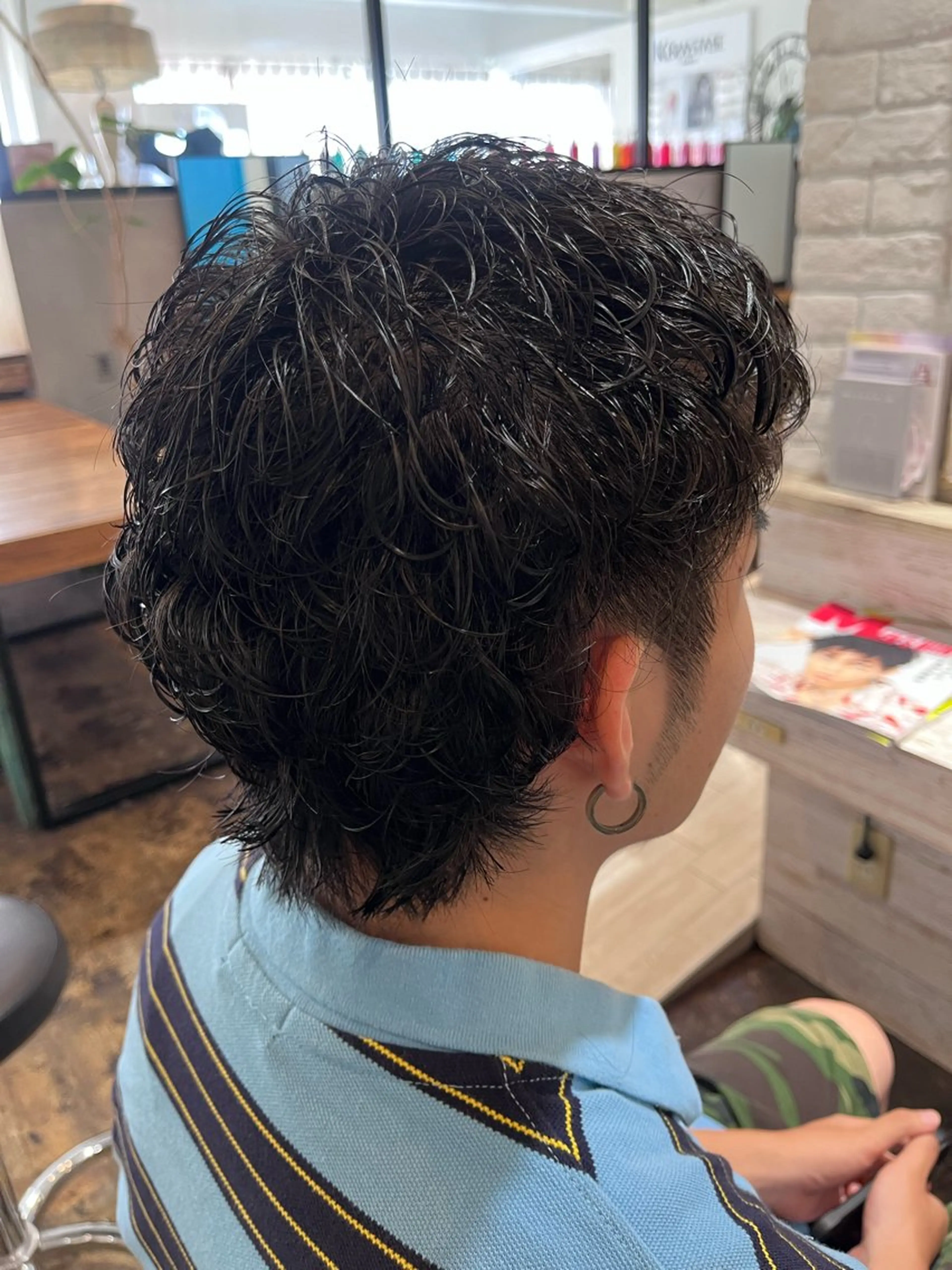 パーマ メンズ カット パーマ トリートメント ハイトーン/韓国風/ 艶髪/吉祥寺のヘアスタイル