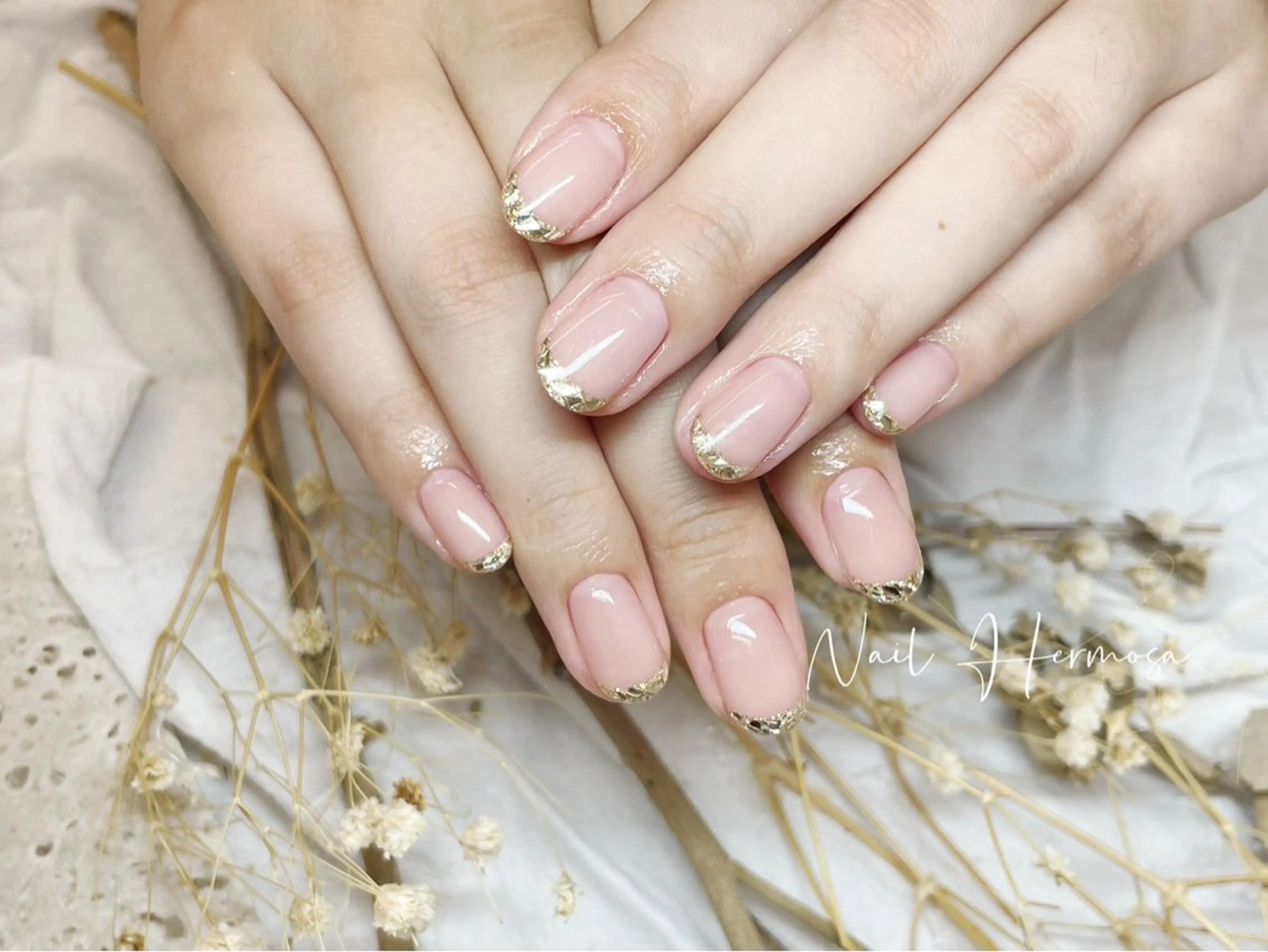 ネイル 長さ出し フラッシュネイル フットネイル ジェルネイル マグネットネイル ハンドネイル エルモサ YURIKAのネイルデザイン