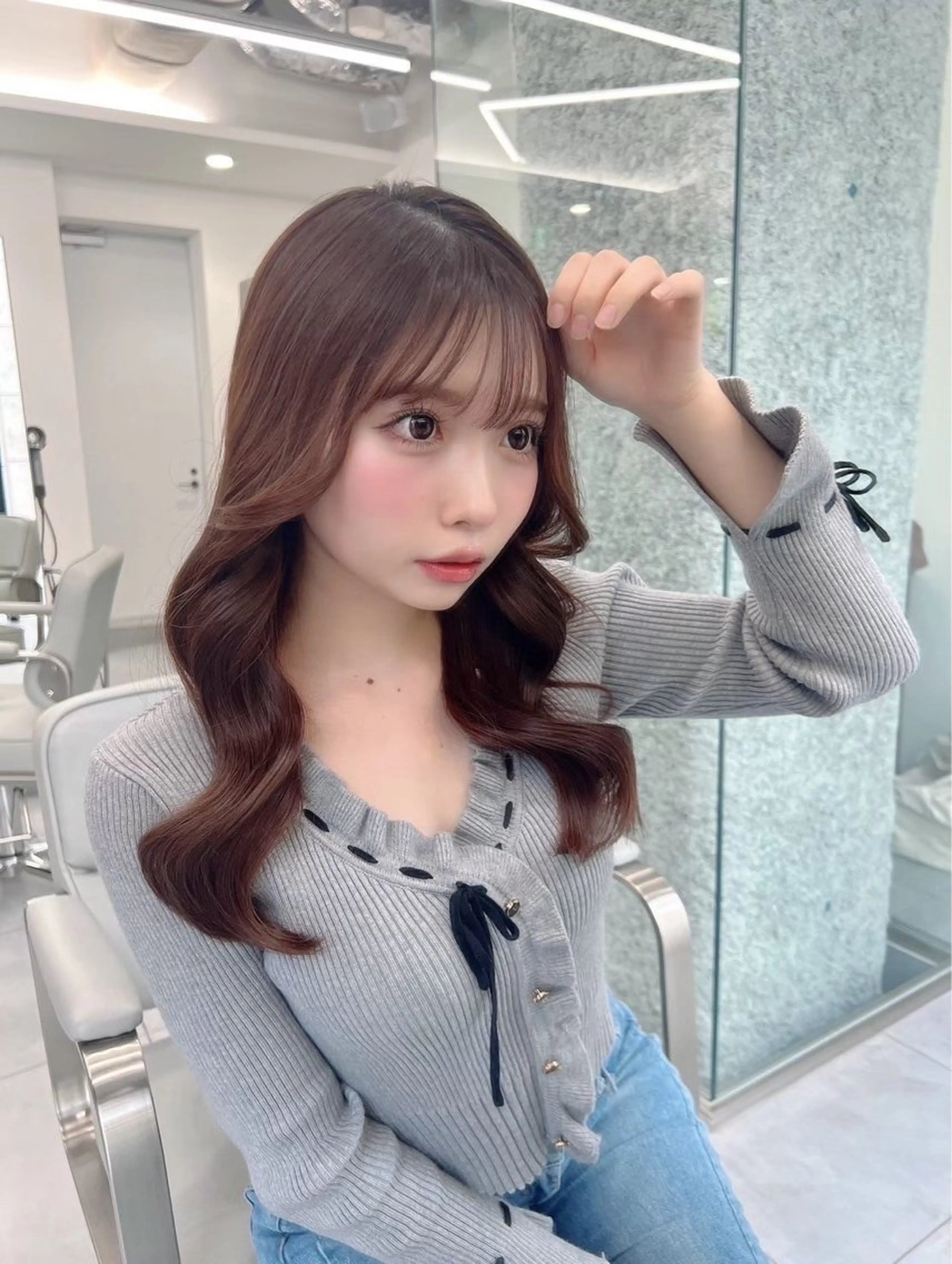 ロング カラー ブラウンカラー 暖色カラー🩷 ハイトーン🦋/紗矢のヘアスタイル