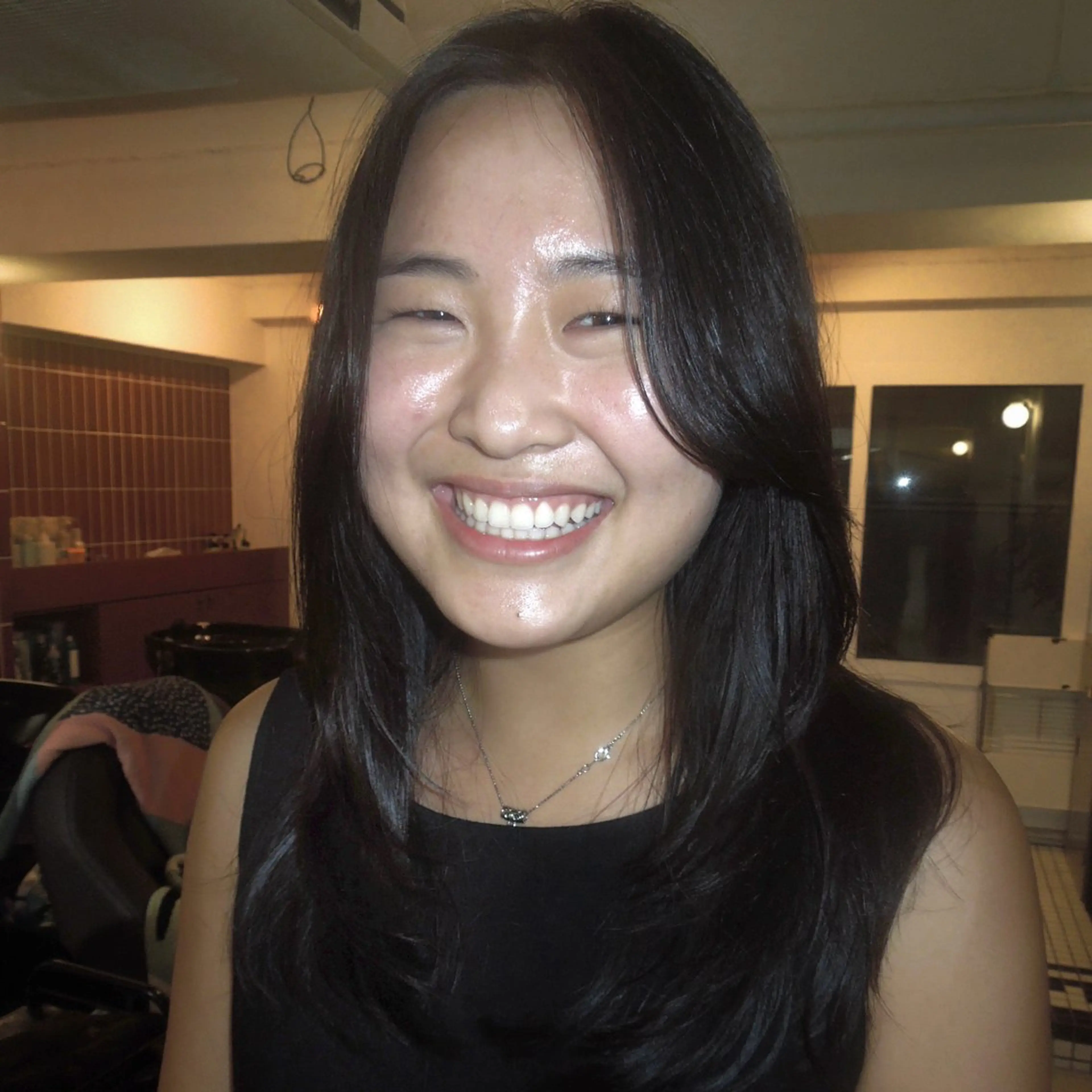 セミロング カラー セミロングパーマ レイヤーカット カット パーマ タマキ/似合わせ カット/Wカラーのヘアスタイル