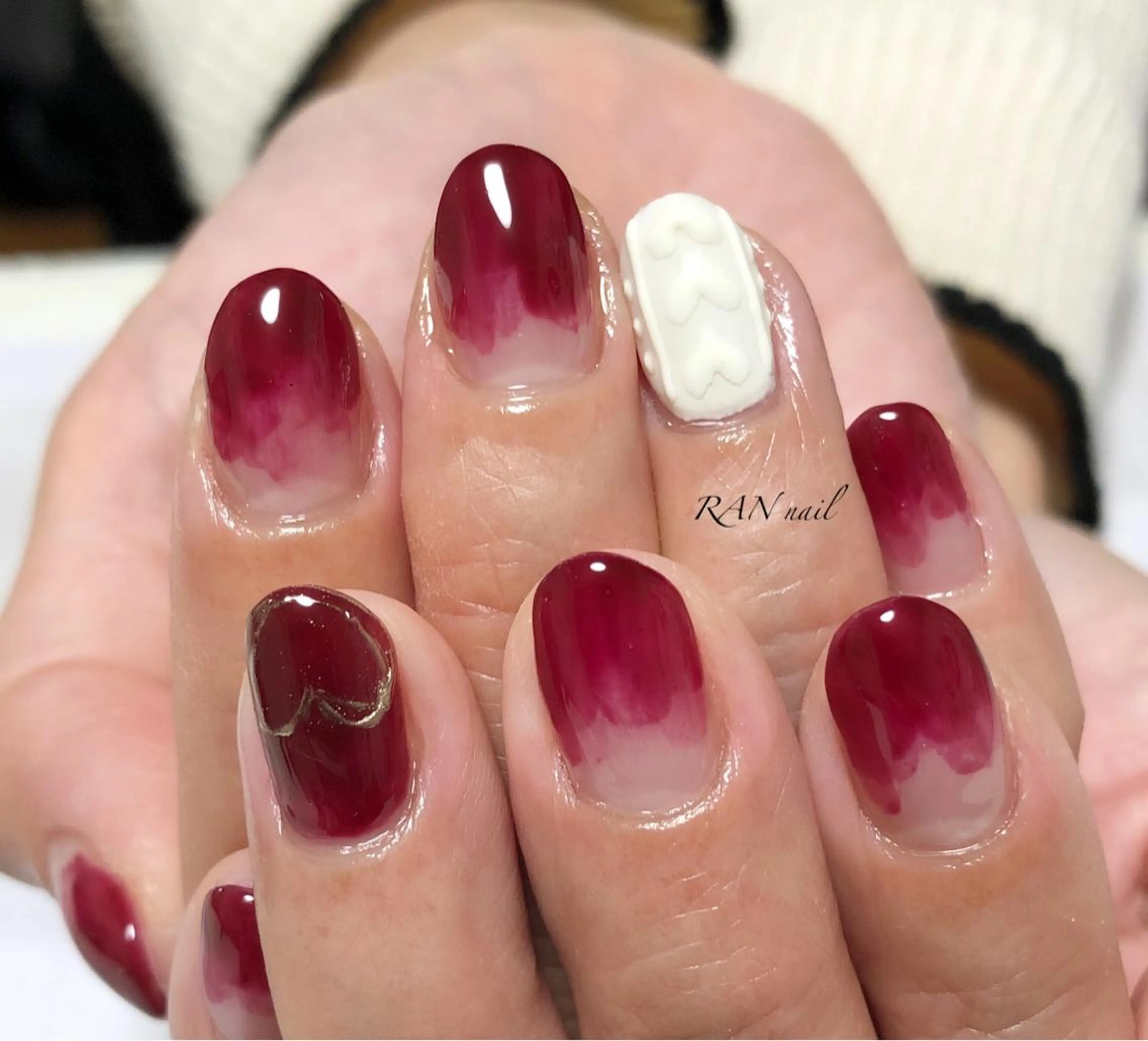 ネイル クリアネイル ジェルネイル ゴールド グラデーション 卒業式 ハンドネイル フットネイル RAN nail 〜ランネイル〜所属・RAN nailのネイルデザイン