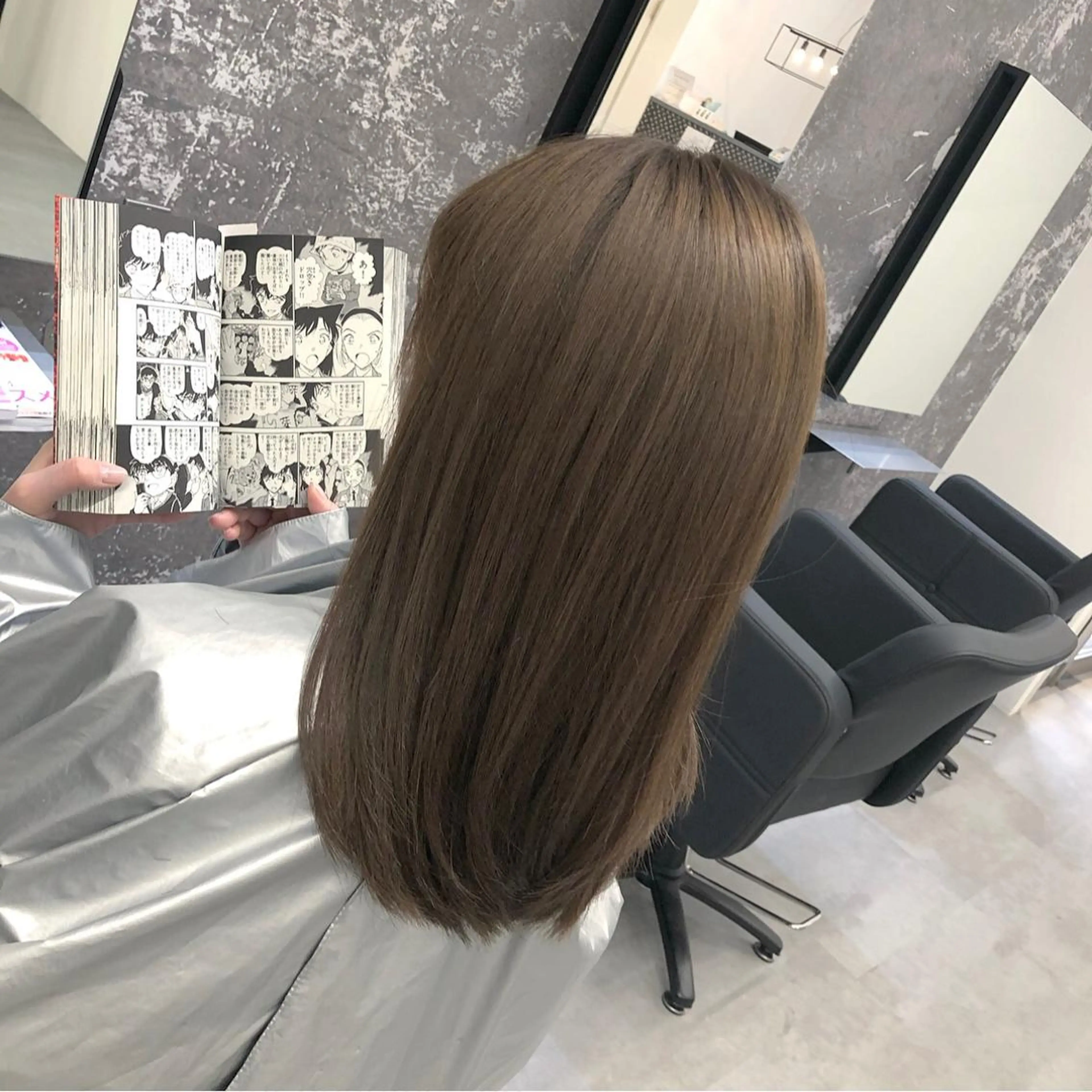 セミロング カラー ヘアアレンジ ショートボブ シールエクステ バレイヤージュ ブリーチ デザインカラー アンドウ ユウ/ レイヤーカット/韓国のヘアスタイル