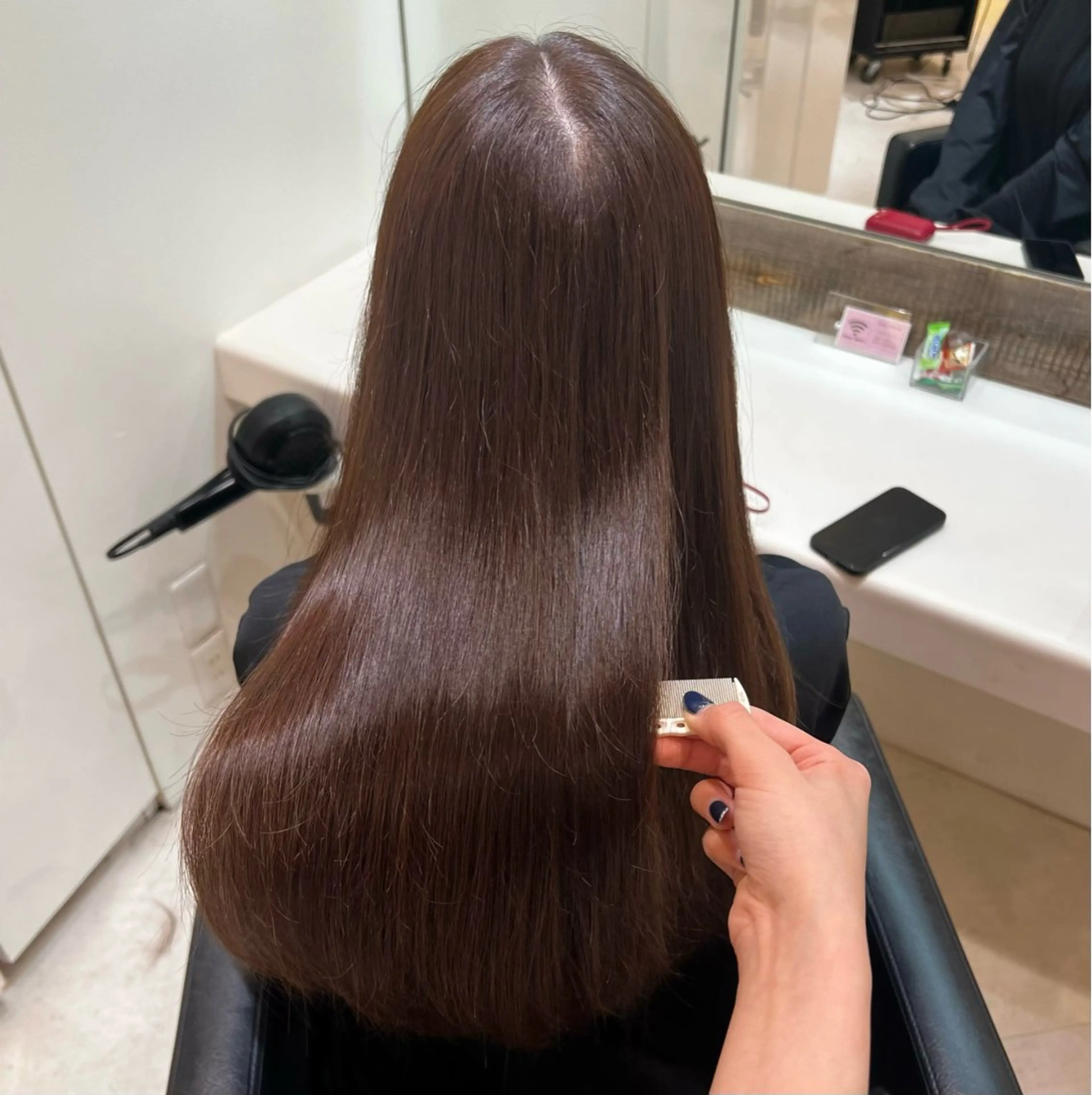 ロング カット ヘアカラー トリートメント ‪🤎艶感ベージュ/ ミルクティー‪🤎のヘアスタイル