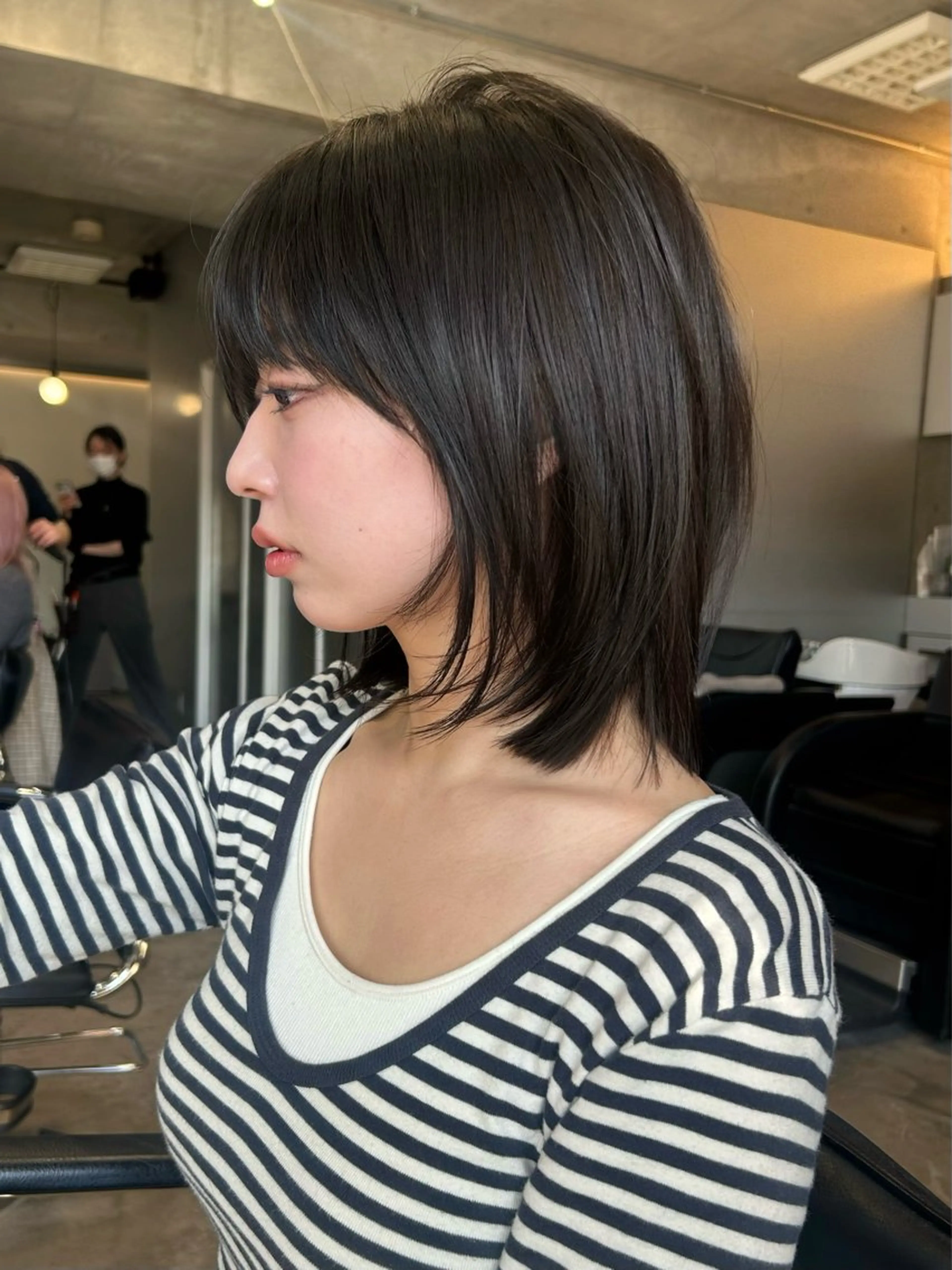 ショート カラー ボブレイヤー ボブ 伸ばしかけ レイヤーカット カット 韓国ボブ/レイヤー カット/ EMIRIのヘアスタイル