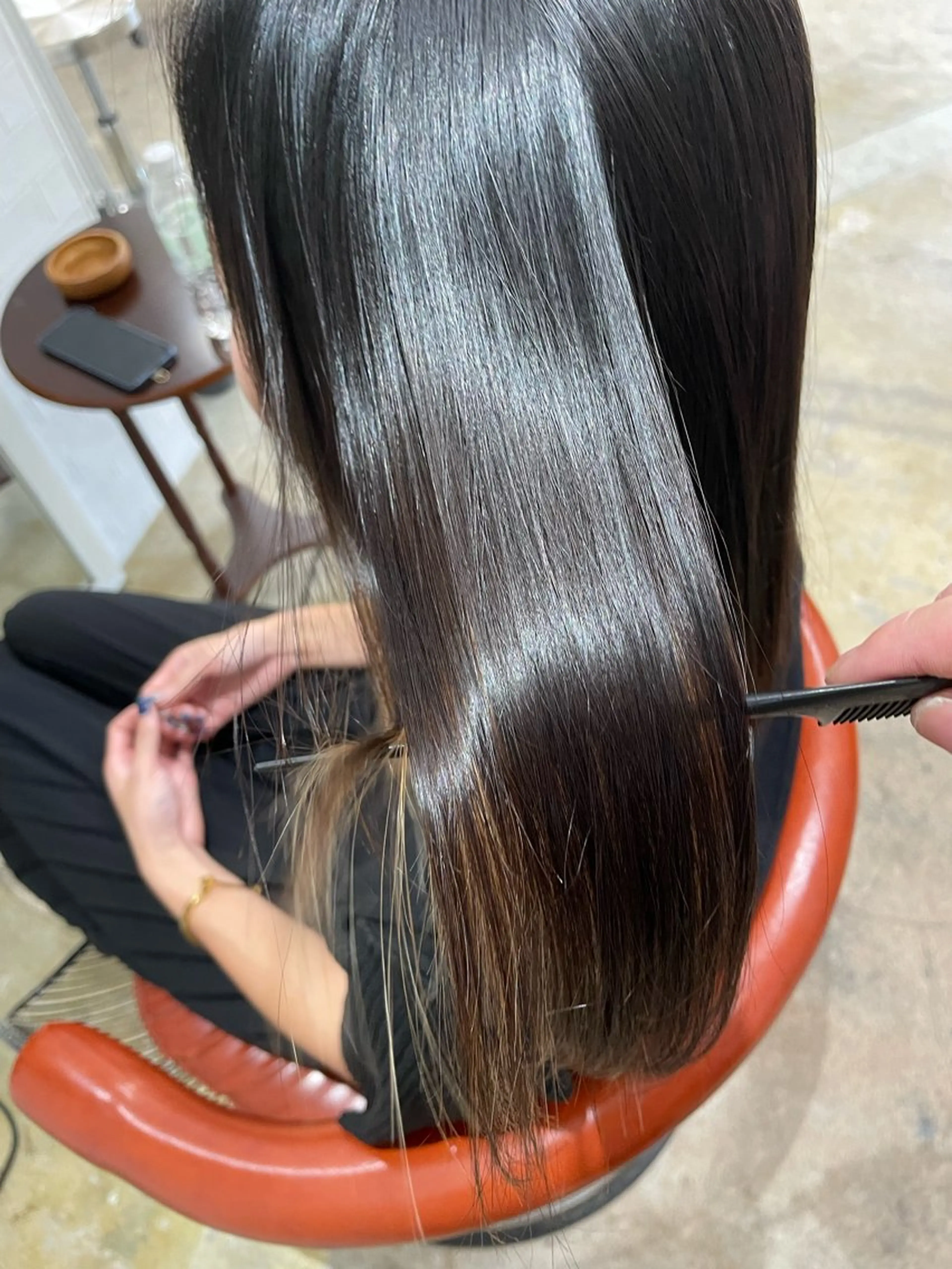 ミディアム 髪質改善 縮毛矯正 トリートメント 宮本 祥生のヘアスタイル