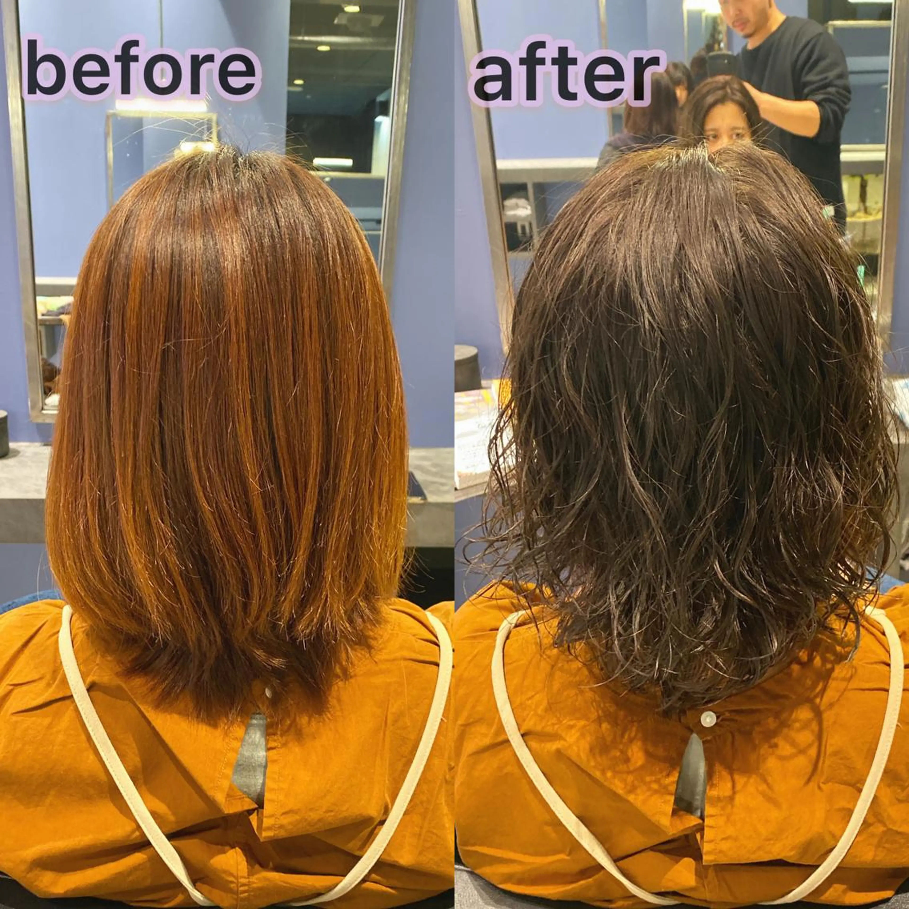 ミディアム カラー パーマ ミディアムパーマ イルミナカラー デジタルパーマ カット ヘアカラー パーマ トリートメント ブリーチ縮毛矯正/ デサキ ショウヘイのヘアスタイル