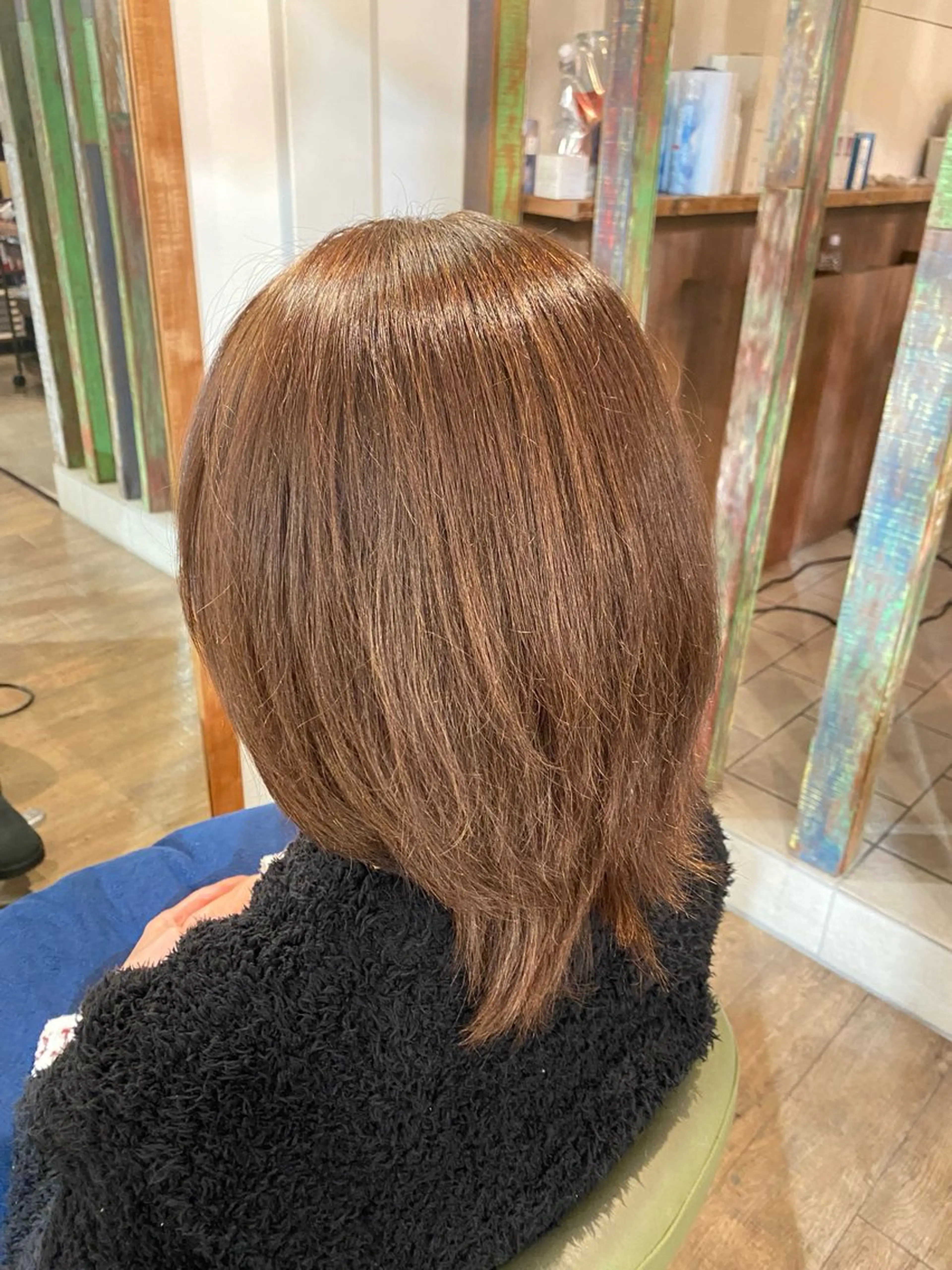 カラー 黒髪 faith hair apros.所属・白上 愛佳のヘアスタイル