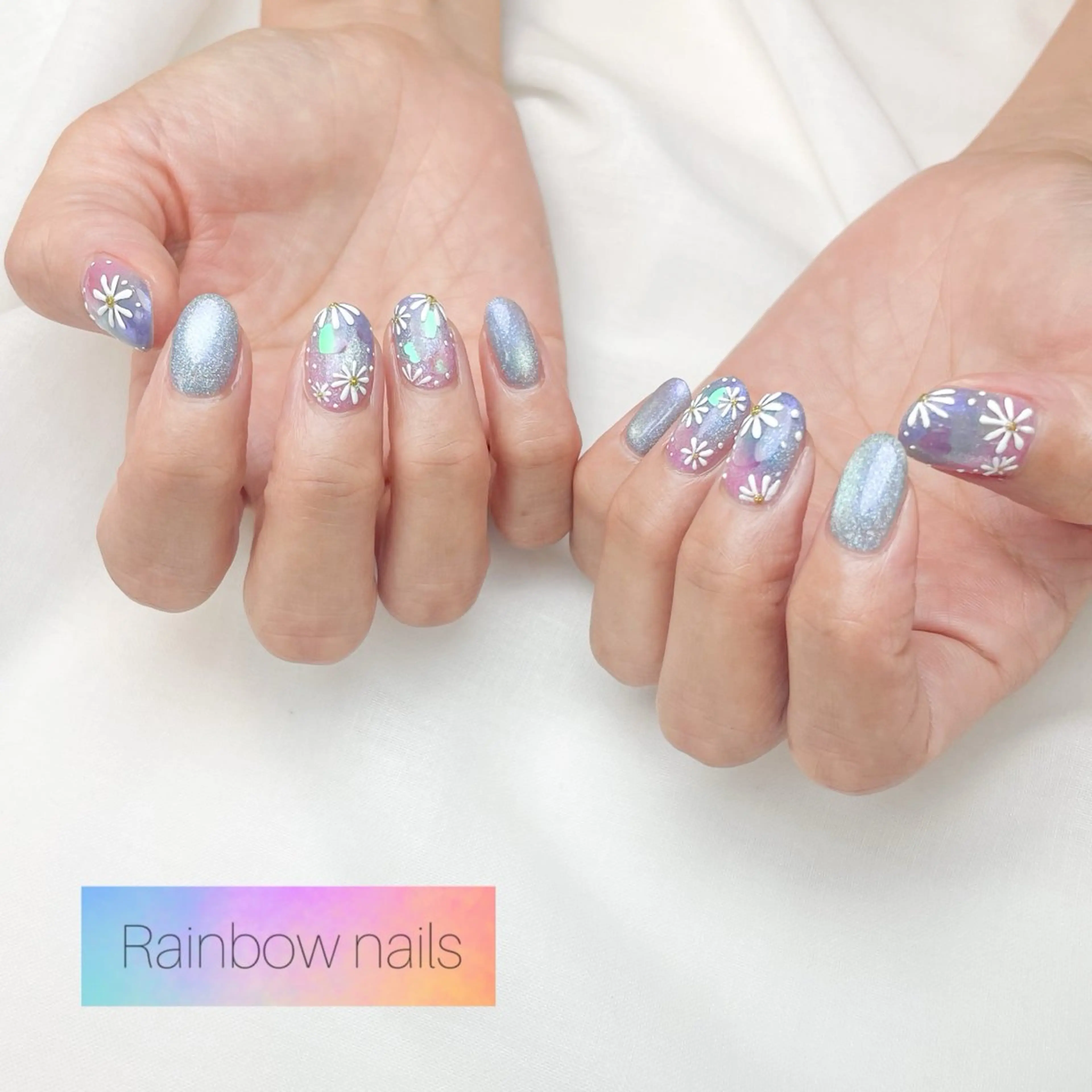 ネイル Rainbow nailsくろちゃんのネイルデザイン