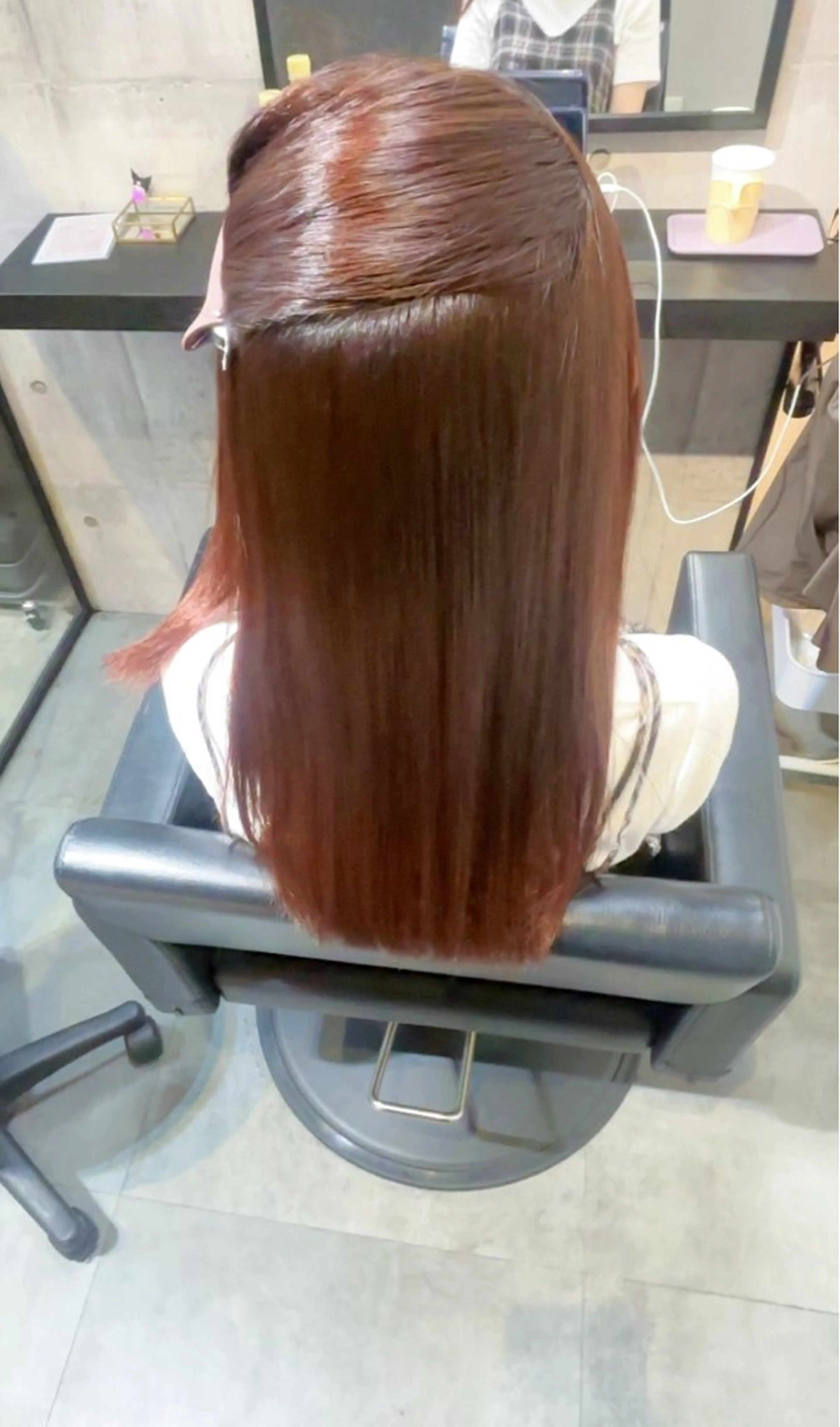 ロング カット 縮毛矯正 .ˬ.☁️ྀི森本 怜奈ฅ⌯ ·̫ ⌯^のヘアスタイル